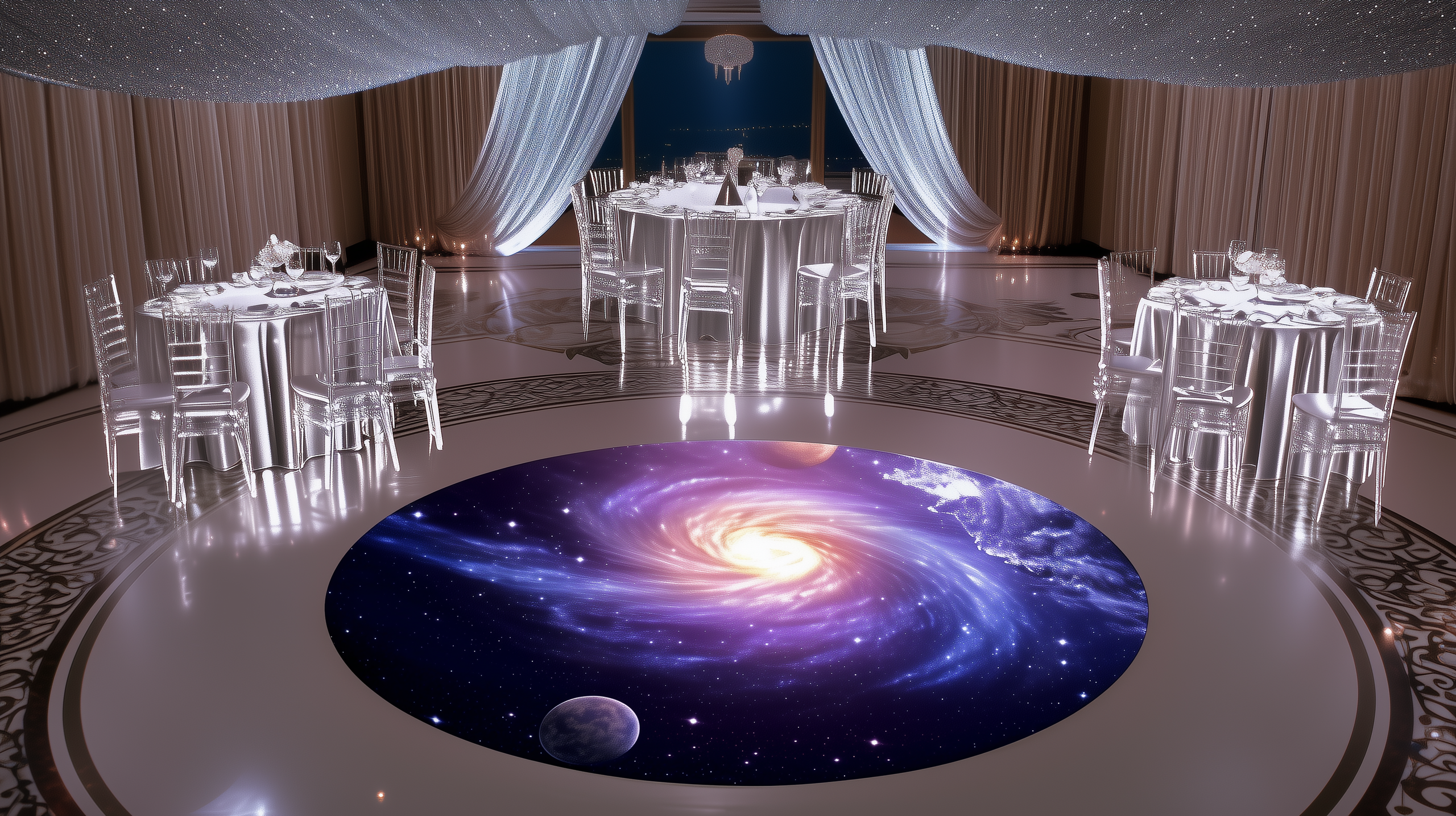 Разработка концепции декора корпоративного мероприятия в тематике «Космос» для LAZAR DECOR. Главная