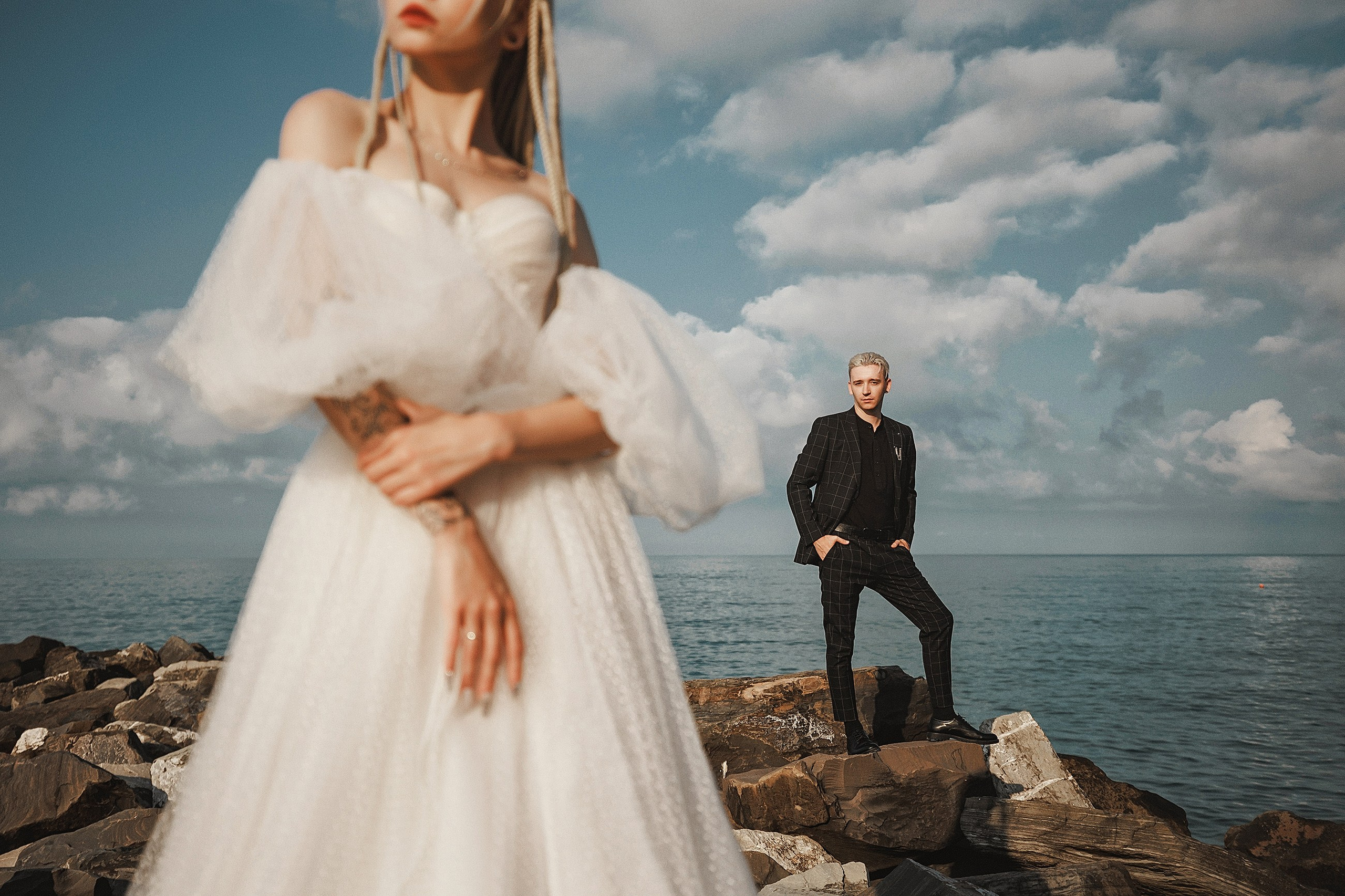Свадебная фотосессия у моря для Карины и Сергея. Свадебный и семейный фотограф в Сочи Денис Вялов
