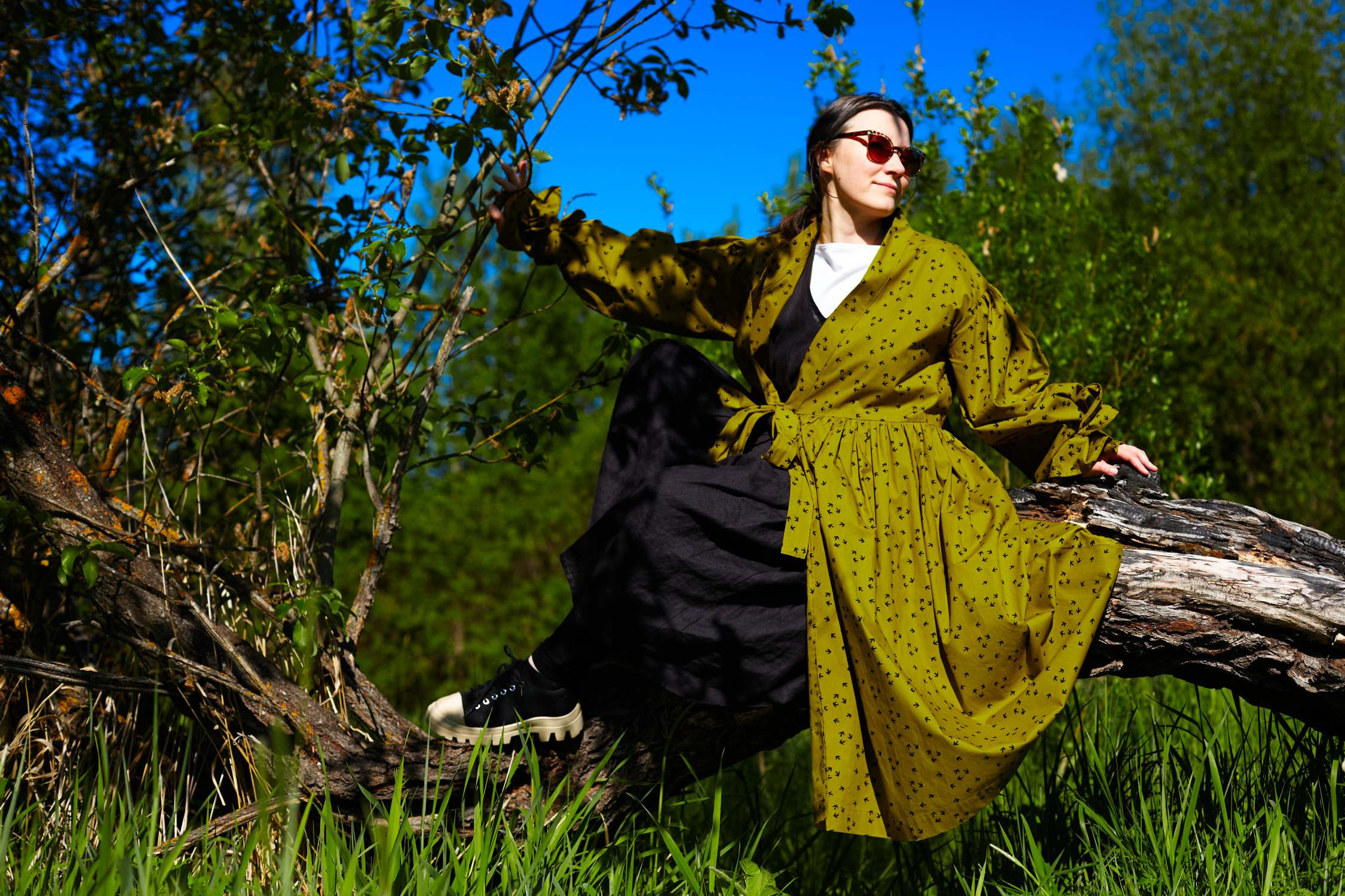 Женское платье с запахом. Одежда из Санкт-Петербурга СИНИОКО