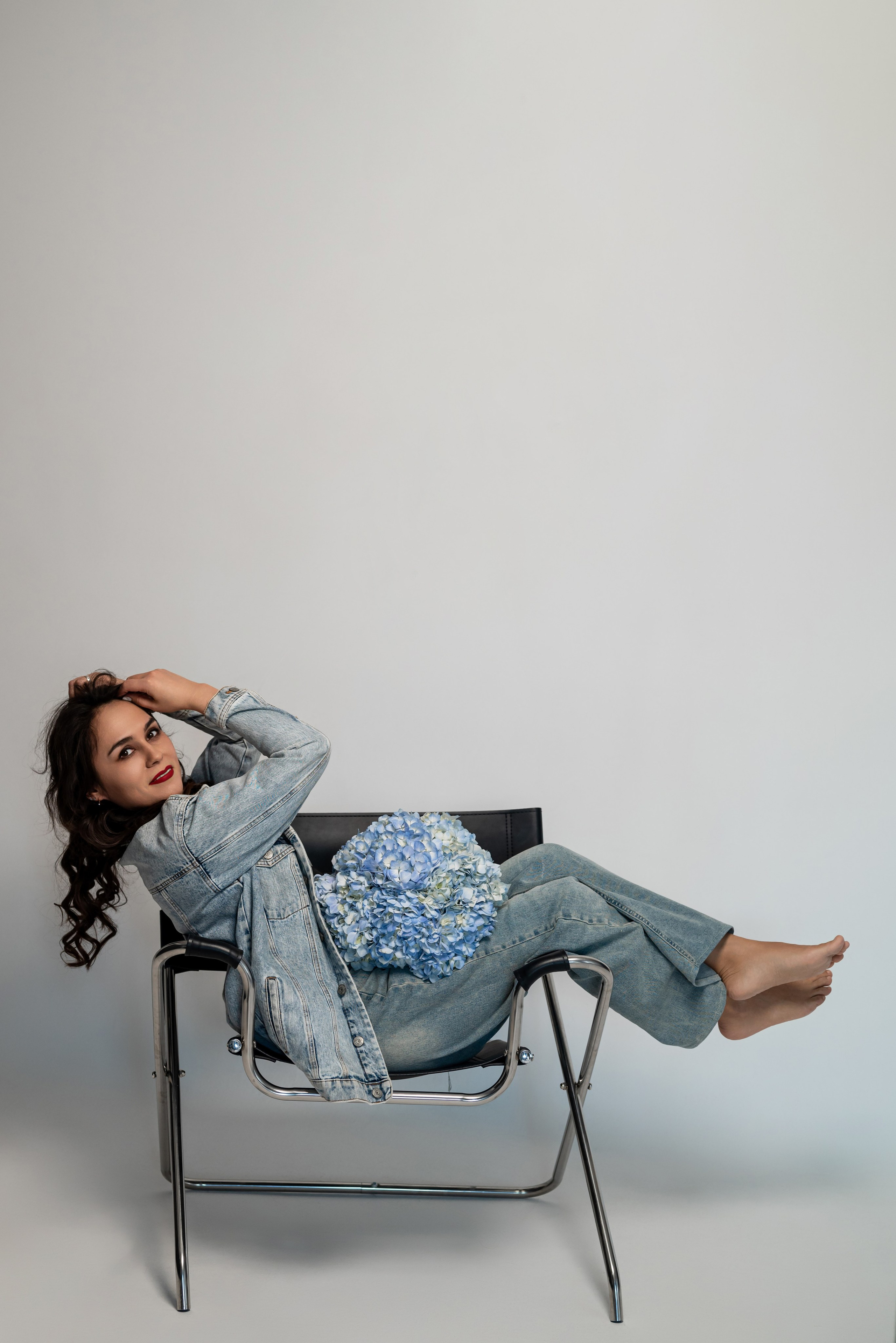 Фотопроект с голубыми гортензиями. Фотограф в городе Салават