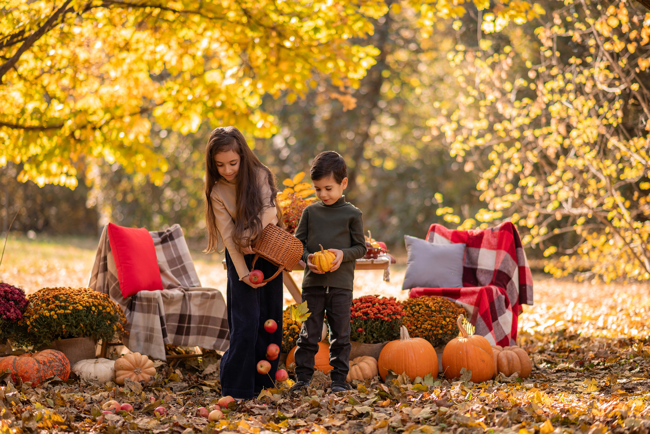 Осенние съемки на улице. Семейный фотограф в Краснодаре