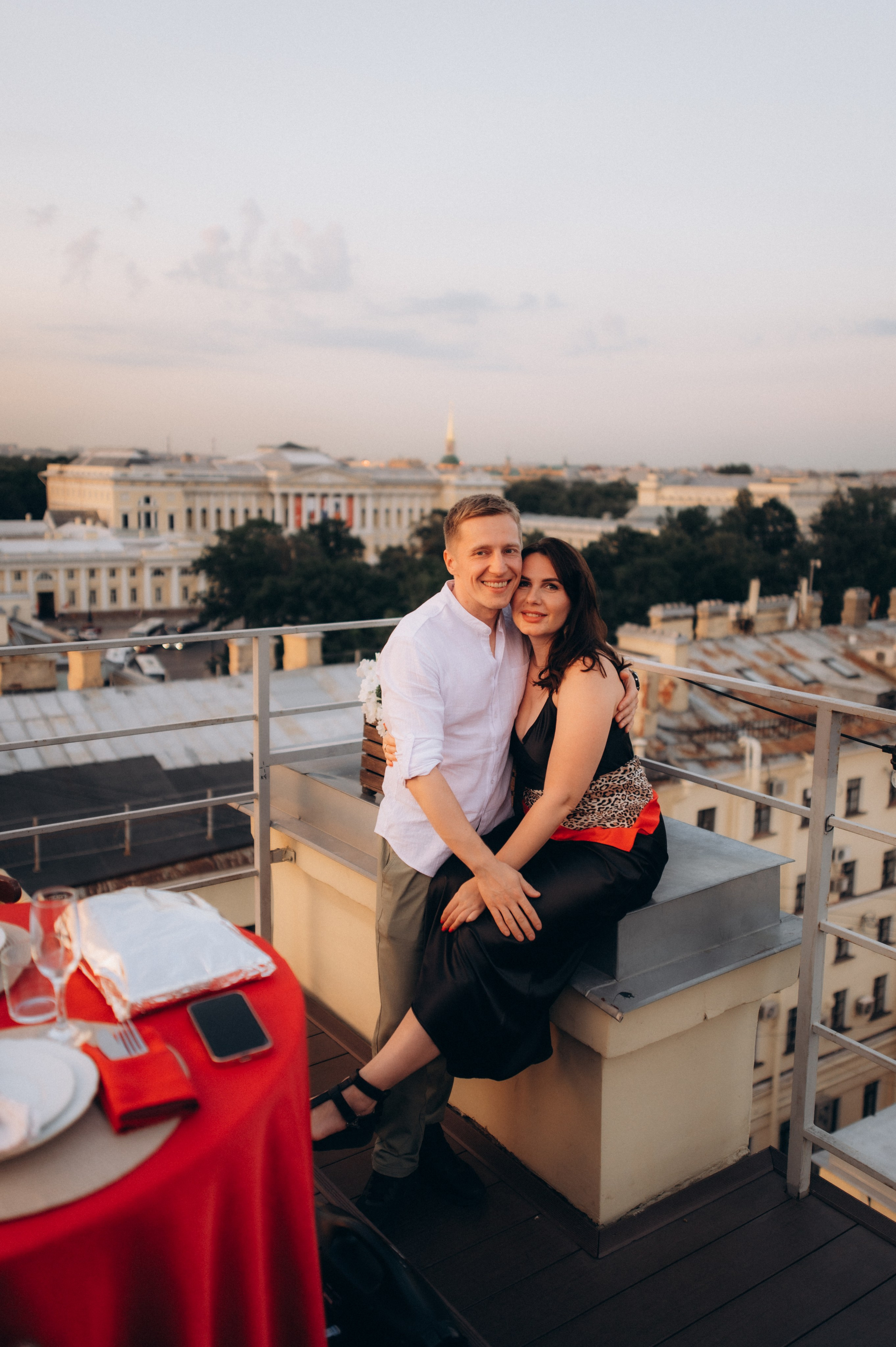 Свидание на крыше Петербурга. Семейный фотограф в Санкт-Петербурге Александра Милованова