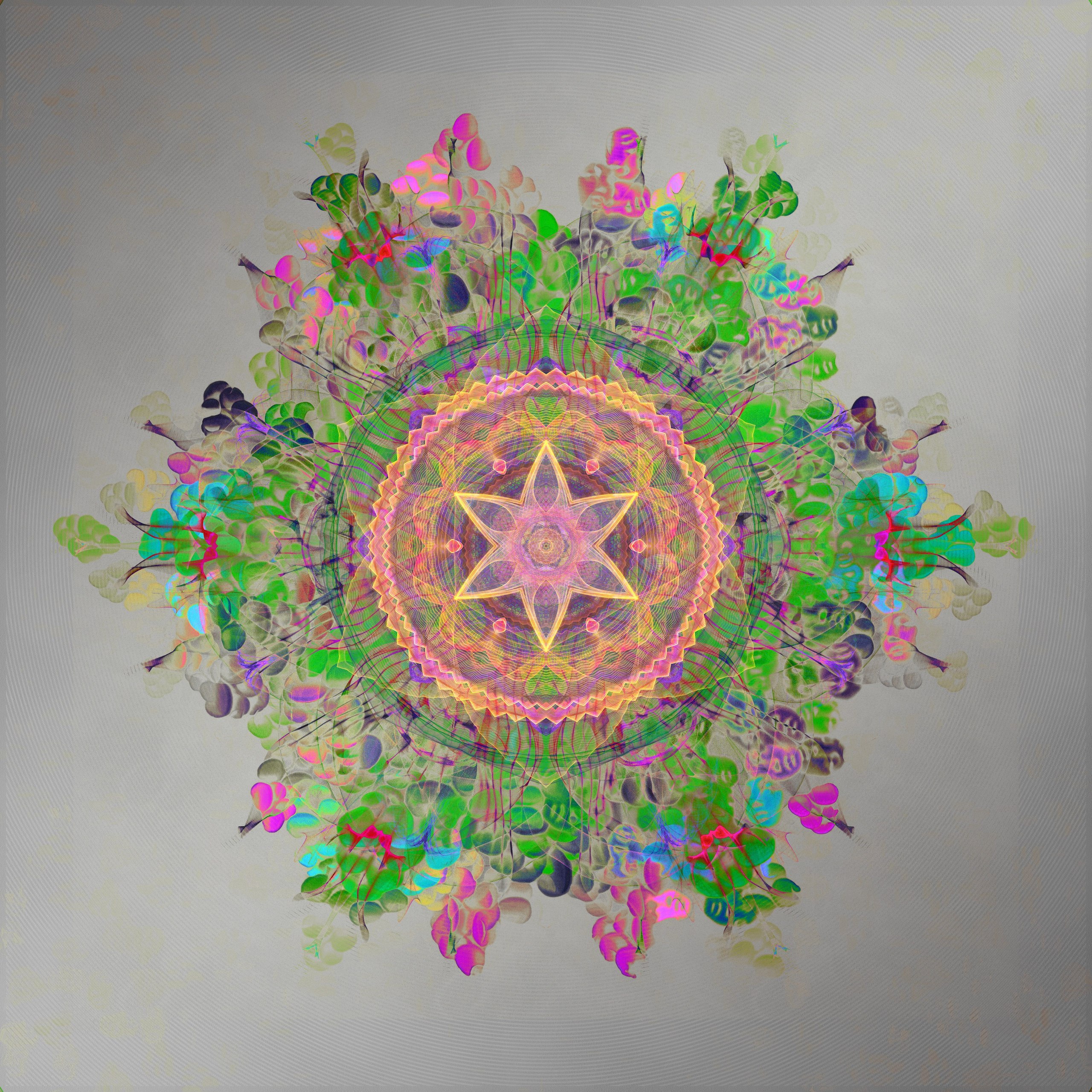 Flame Mandala of a tube TV. Roman Hodirev is an esoteriologist, multidisciplinary artist, photographer and musician. Saint Petersburg, Riga