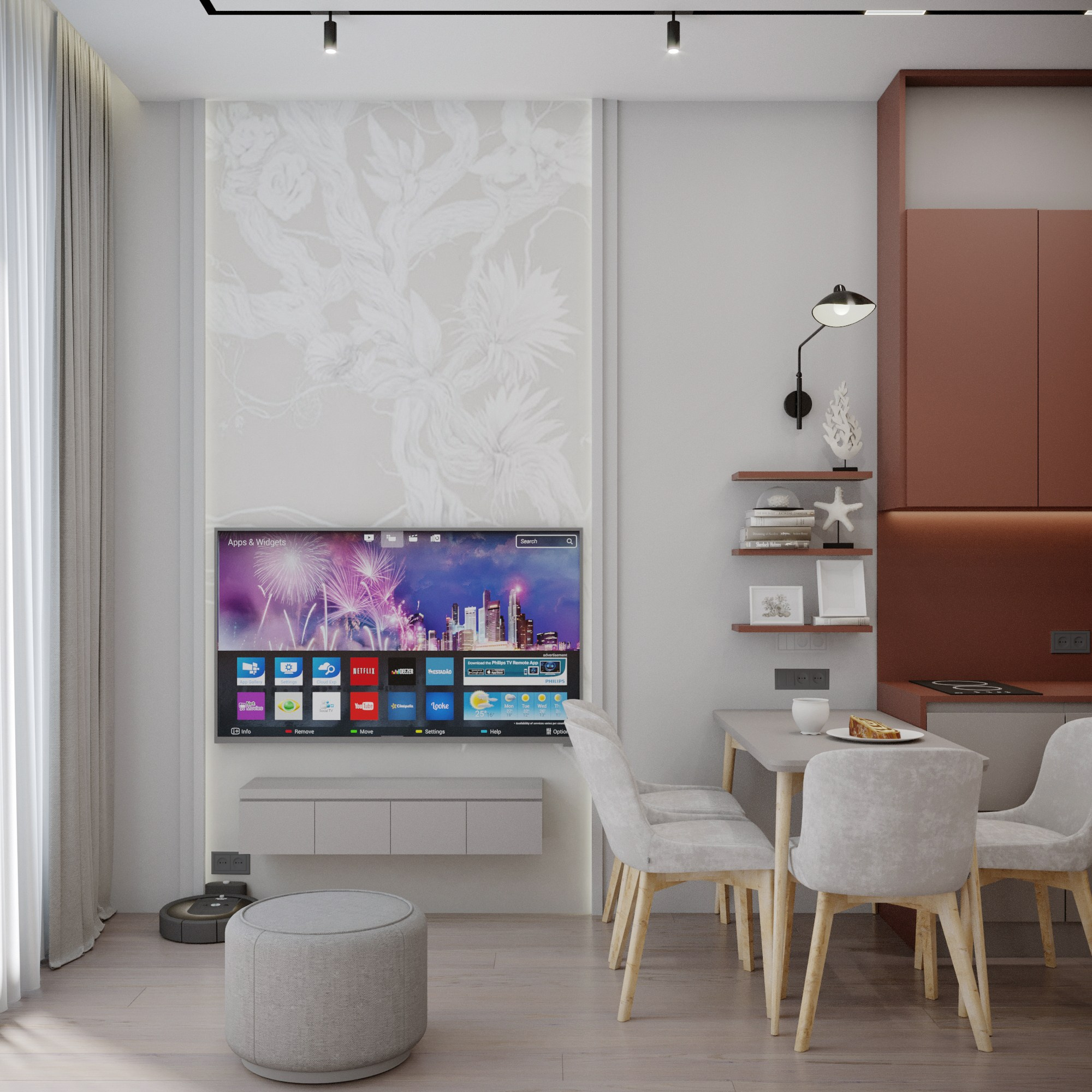 Студия в ЖК Зиларт. Москва 2023. Александр Липатов архитектурный дизайн