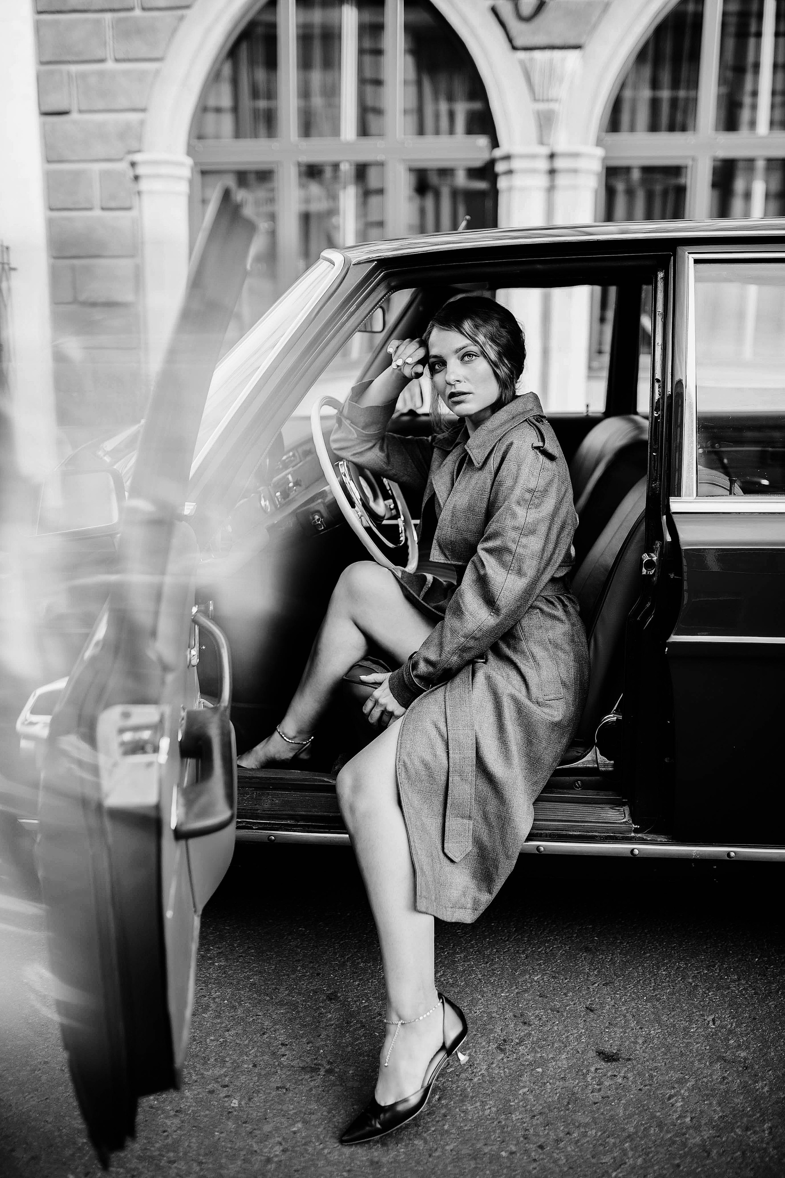 Фотодень с ретро-машиной. Свадебный, семейный фотограф в Рязани Лена Брант