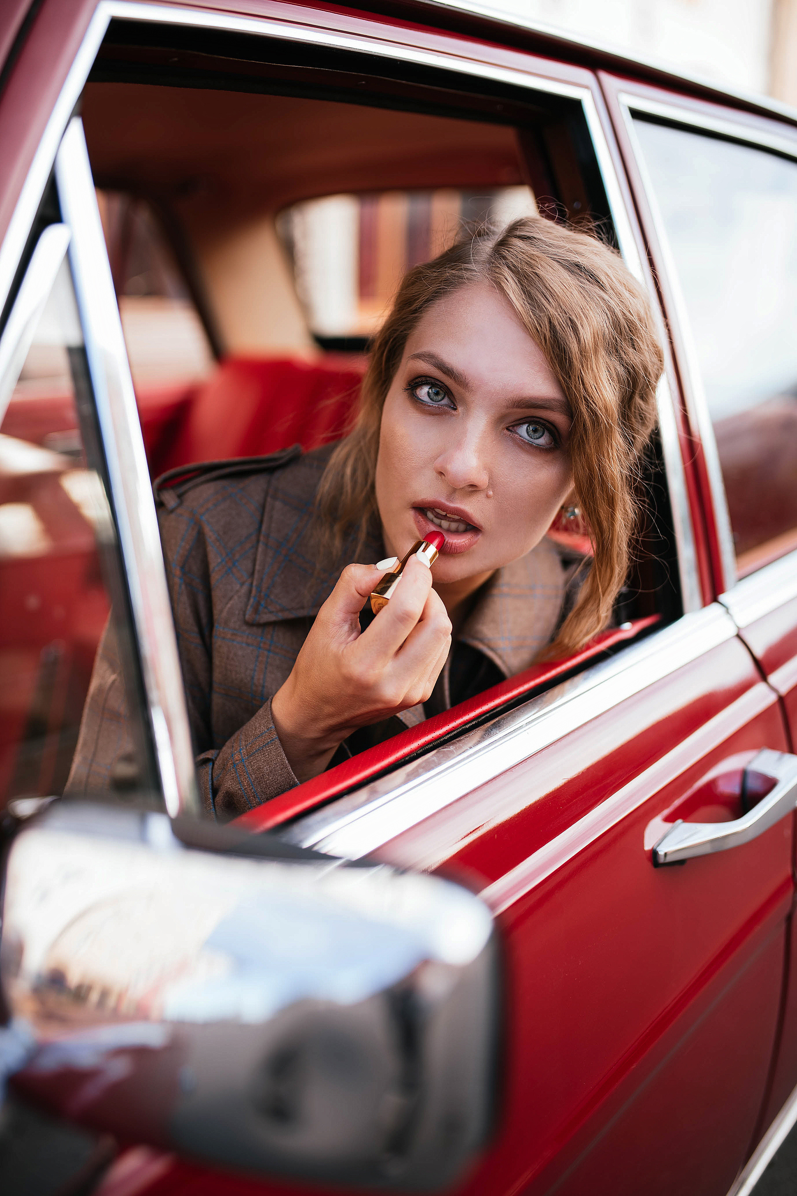 Фотодень с ретро-машиной. Свадебный, семейный фотограф в Рязани Лена Брант