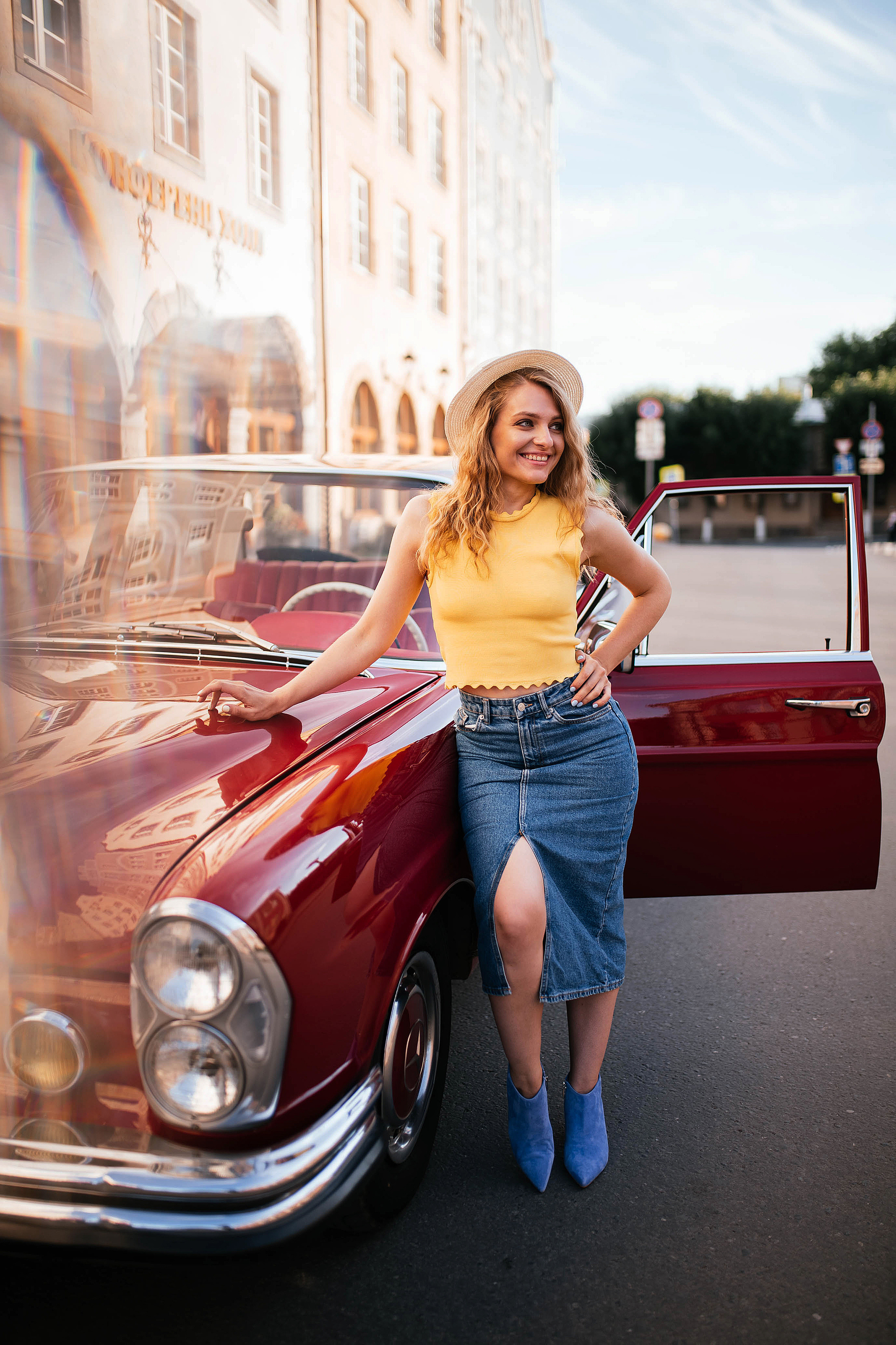 Фотодень с ретро-машиной. Свадебный, семейный фотограф в Рязани Лена Брант