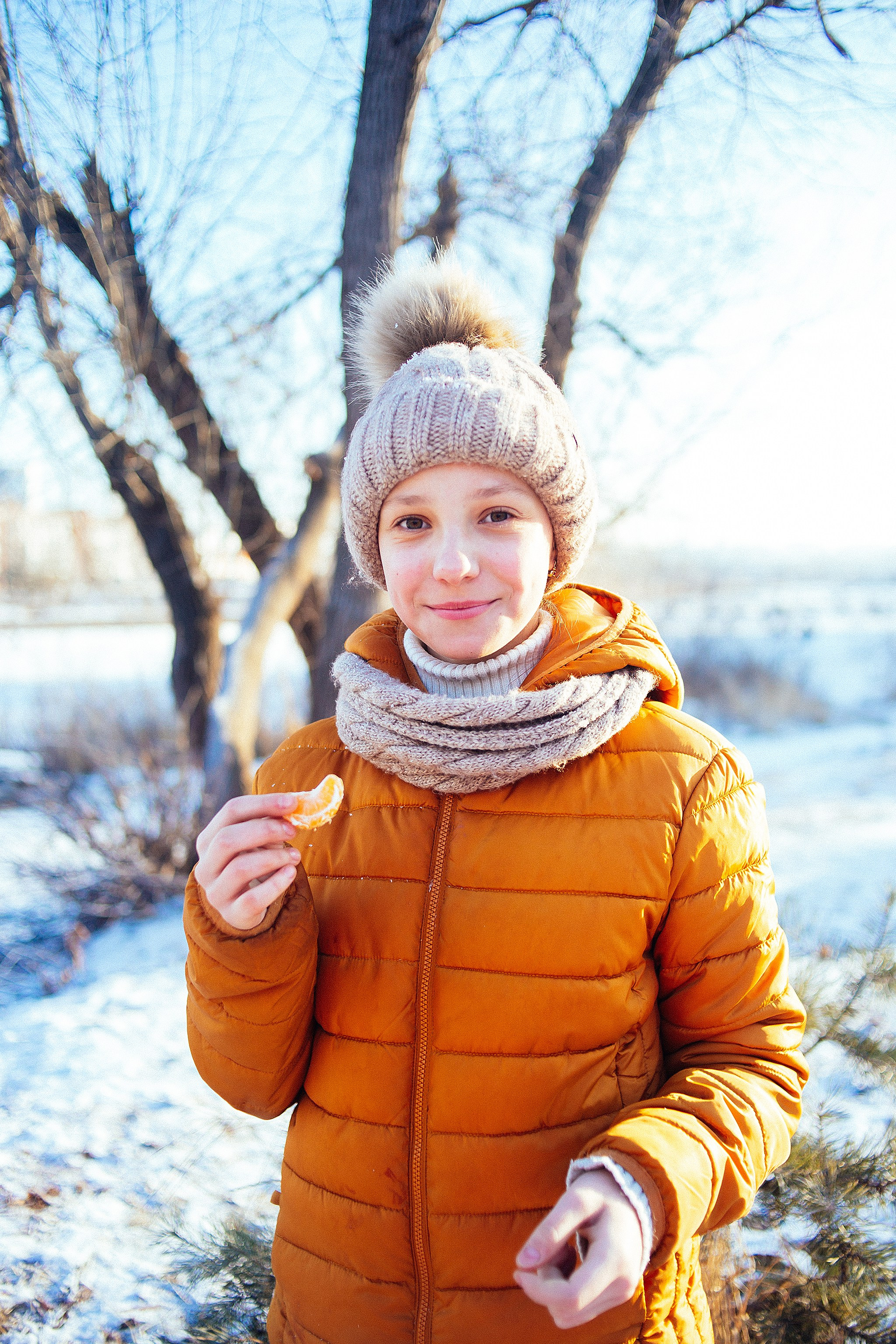 Зимняя фотопрогулка на мещерском озере с мандаринами. Детский и семейный фотограф, фотограф мероприятий Нижний Новгород