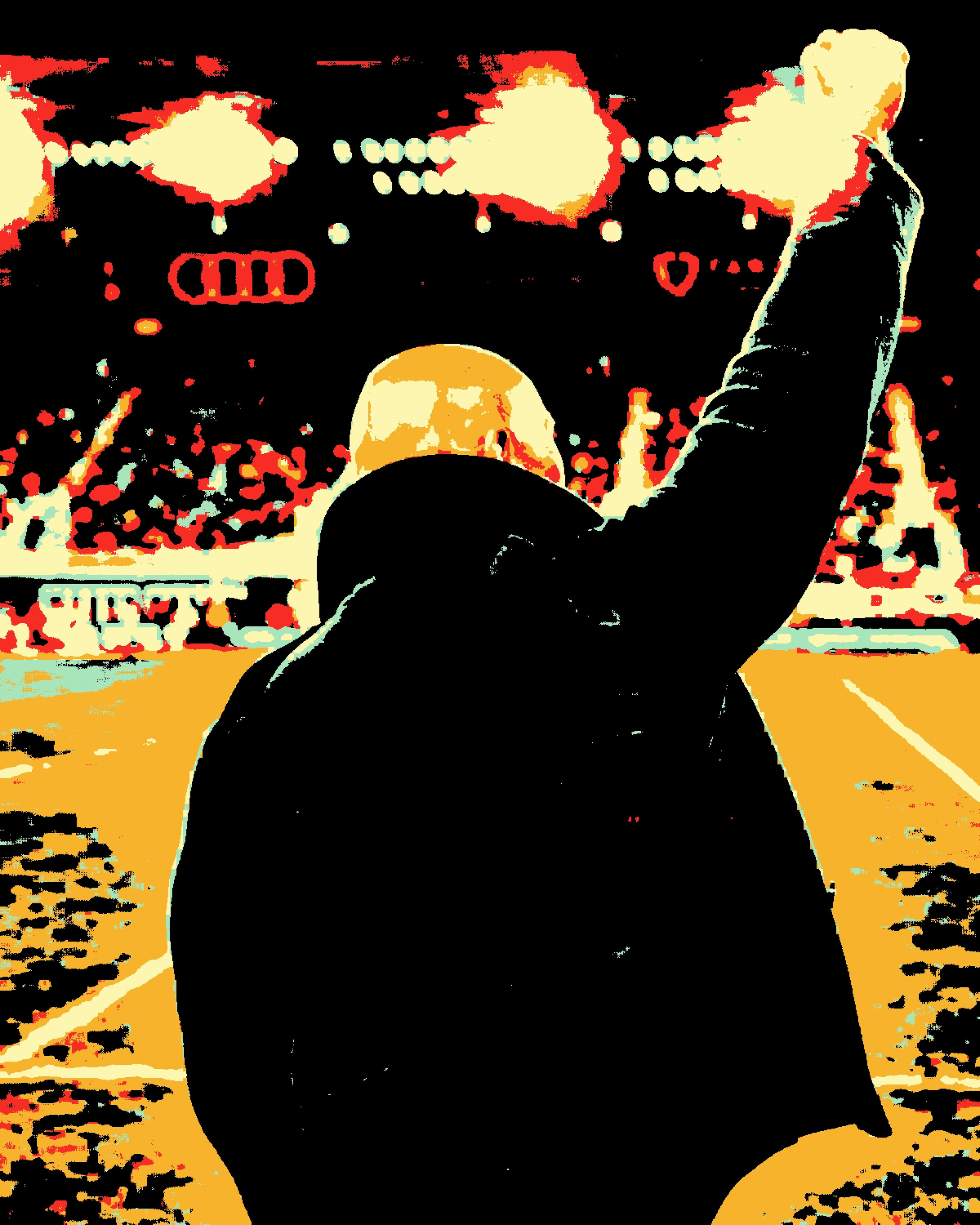 Дуэйн Джонсон (Dwayne Johnson). Визуальный арт пиксельный художник Василь Пиксель