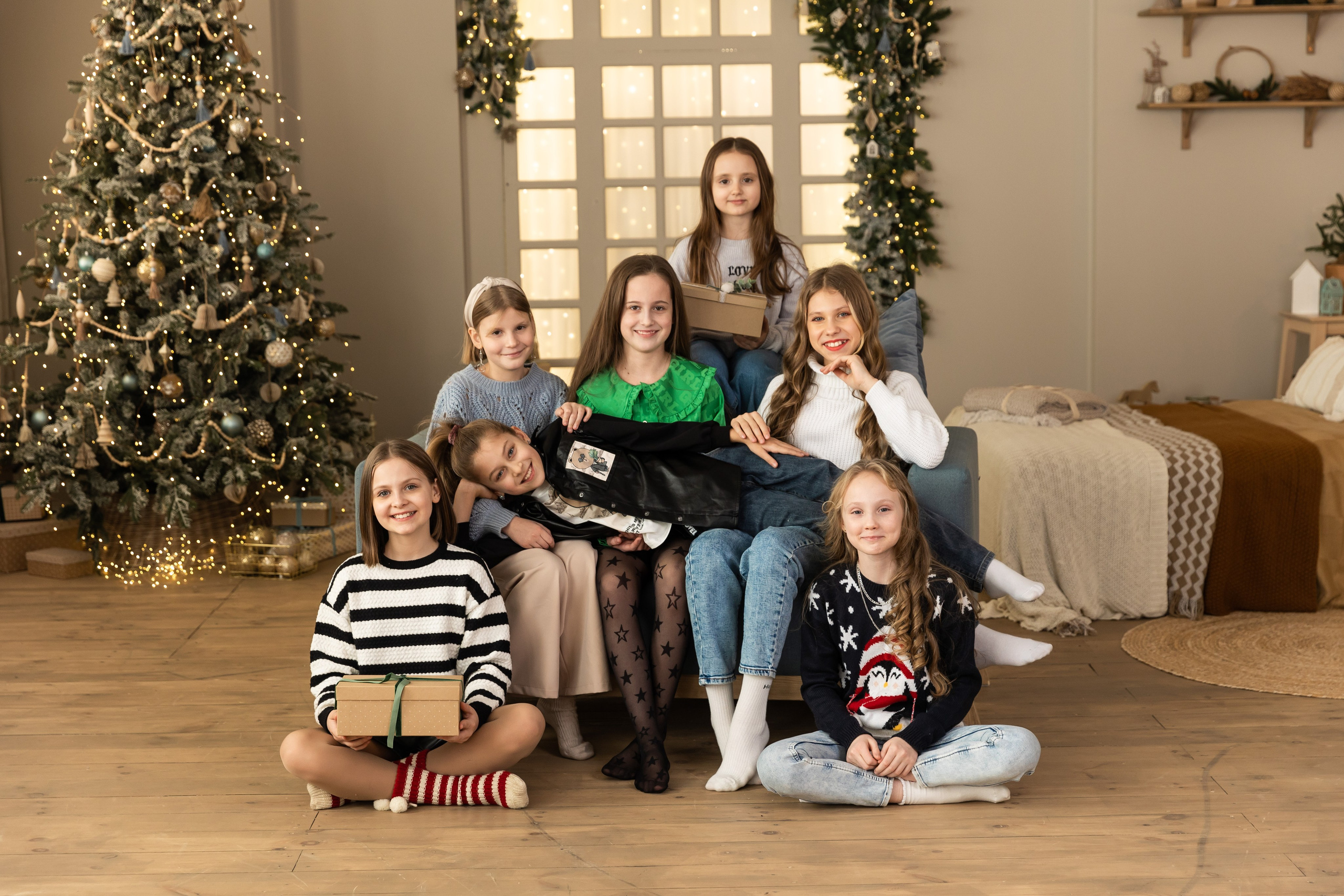 Новогодняя фотосессия в студии 4 класс. Семейный, детский, школьный фотограф в Благовещенске Яна Белоусова