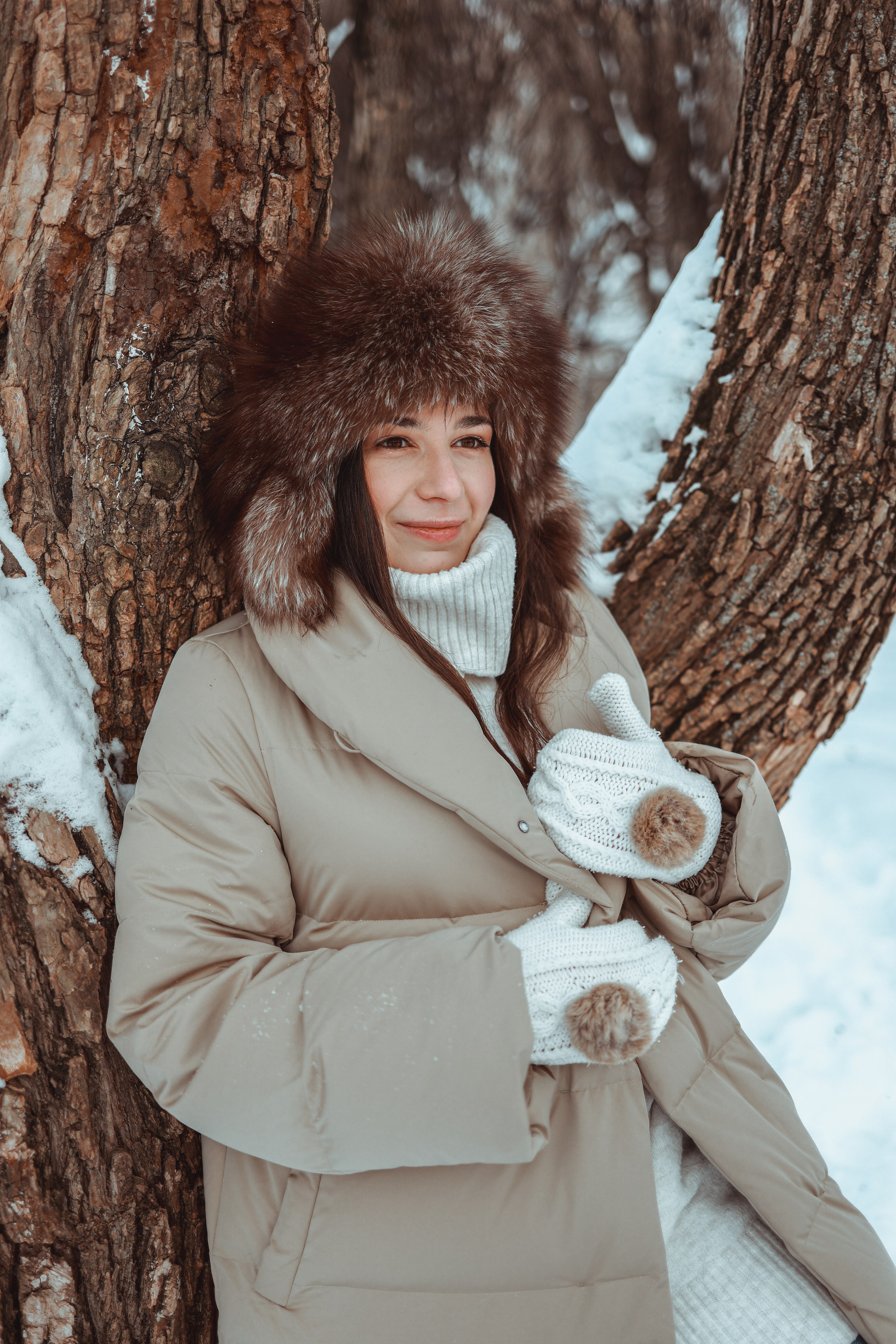 Ирина зима в парке. Оксана Ромашкина- семейный и ньюборн фотограф из Москвы