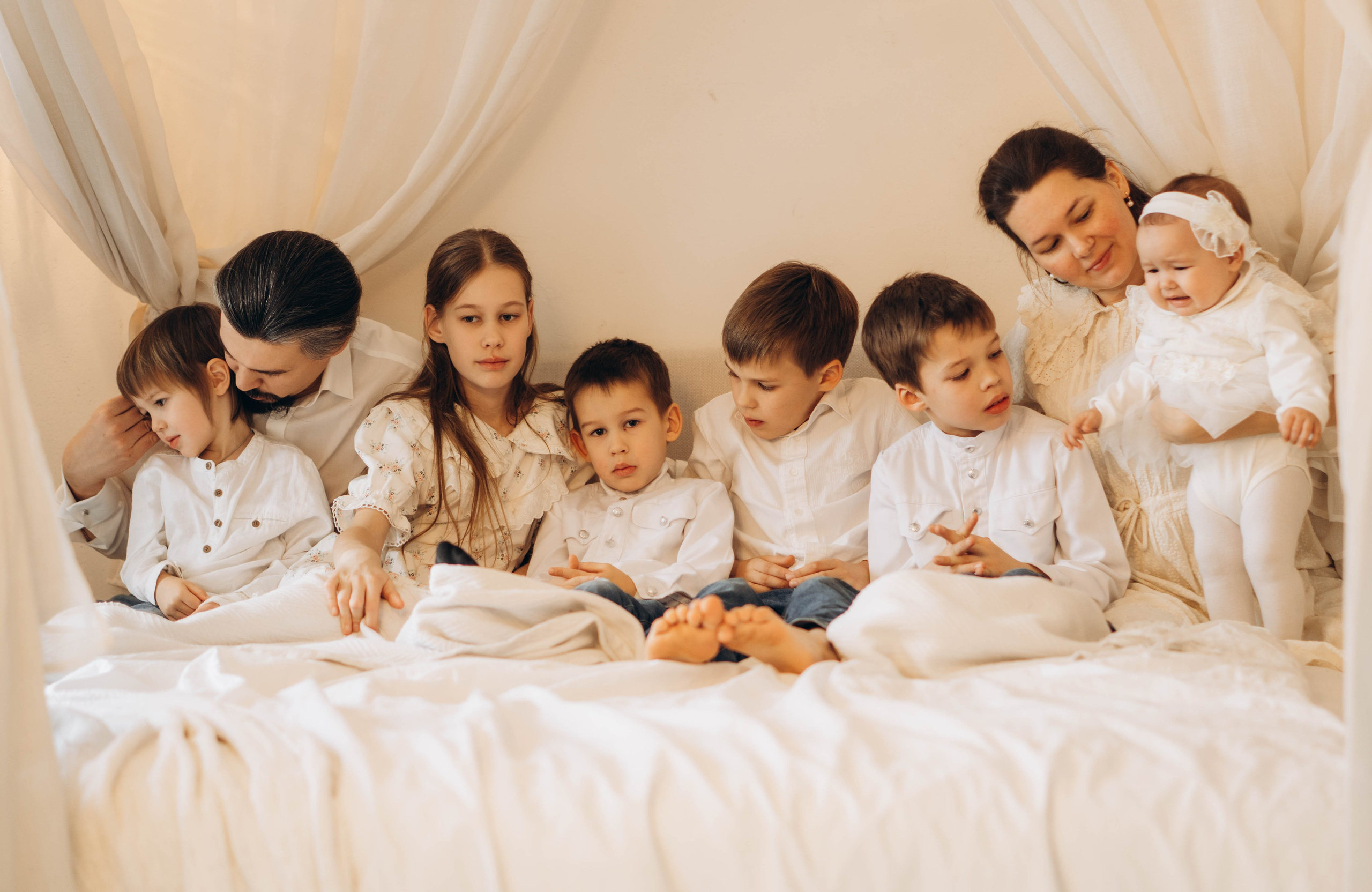 Семейная съемка в студии. Фотограф Москва Валерия Веденина