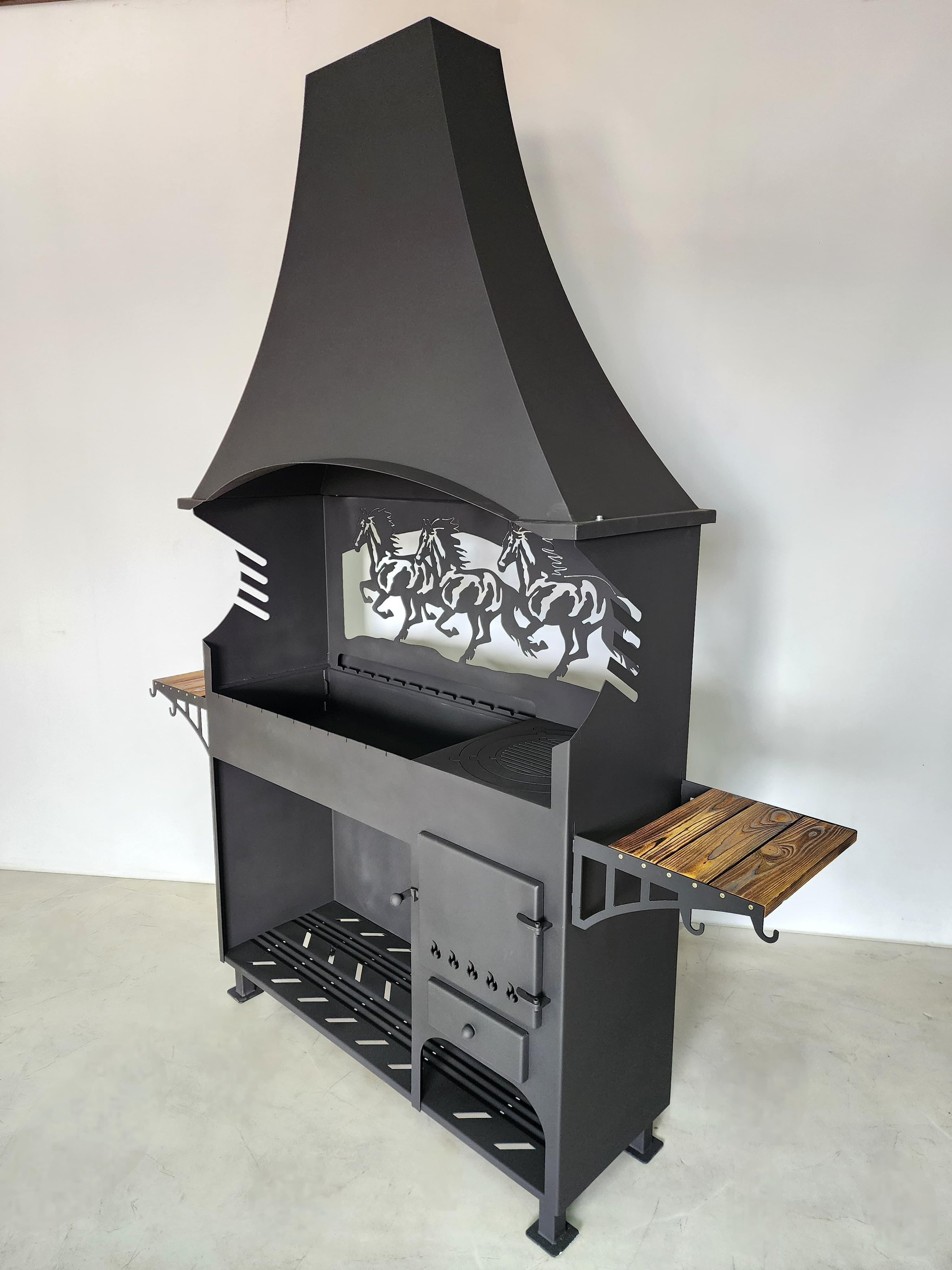 Мангал с вытяжным зонтом. Купить / заказать мангал для дома в Краснодаре от производителя «Мангал Мастер»