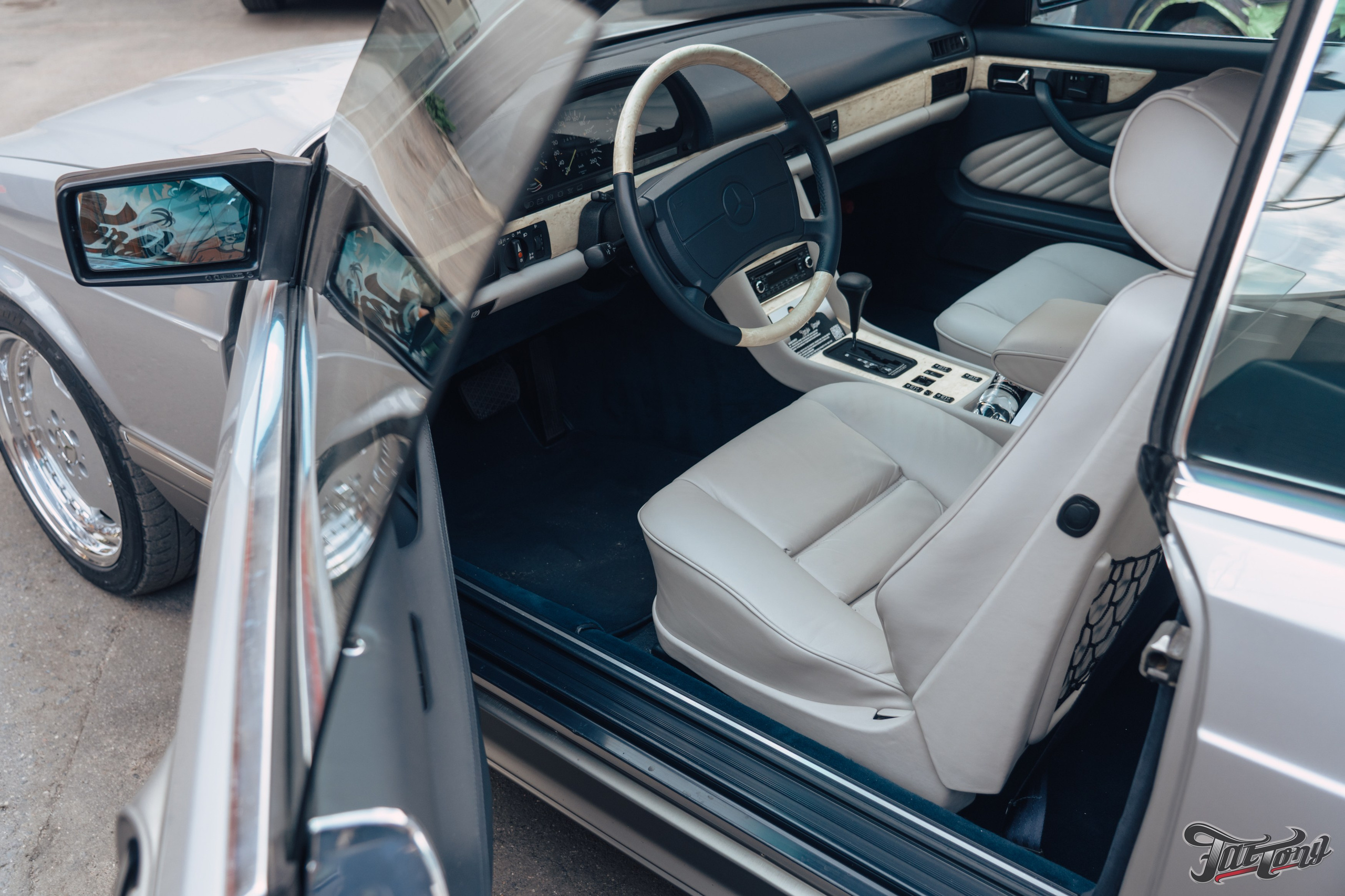 Mercedes c126 560 SEC шиномонтаж. DeLorein