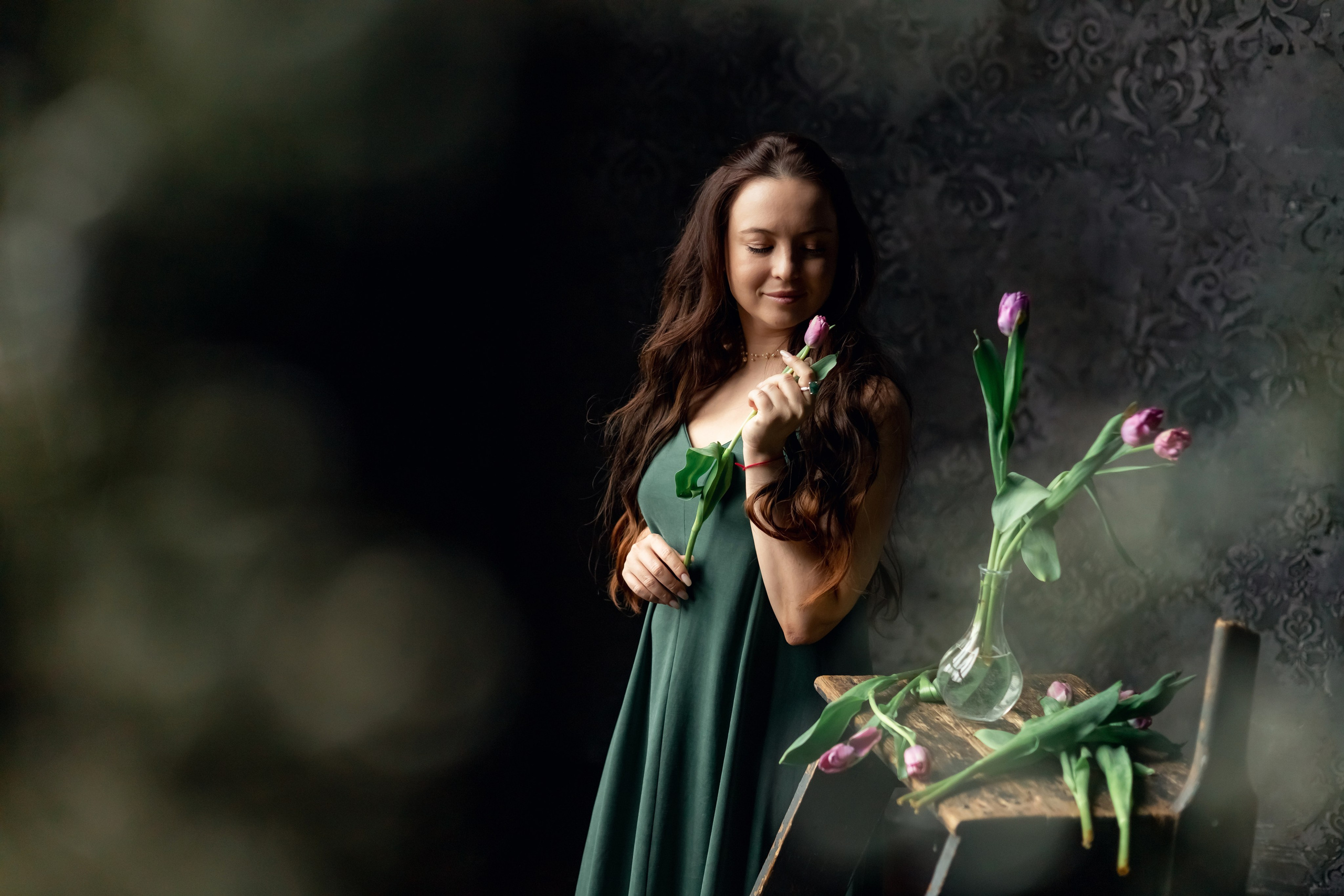 Женский художественный портрет в студии. Семейный и детский фотограф в Москве Анна Чертополох