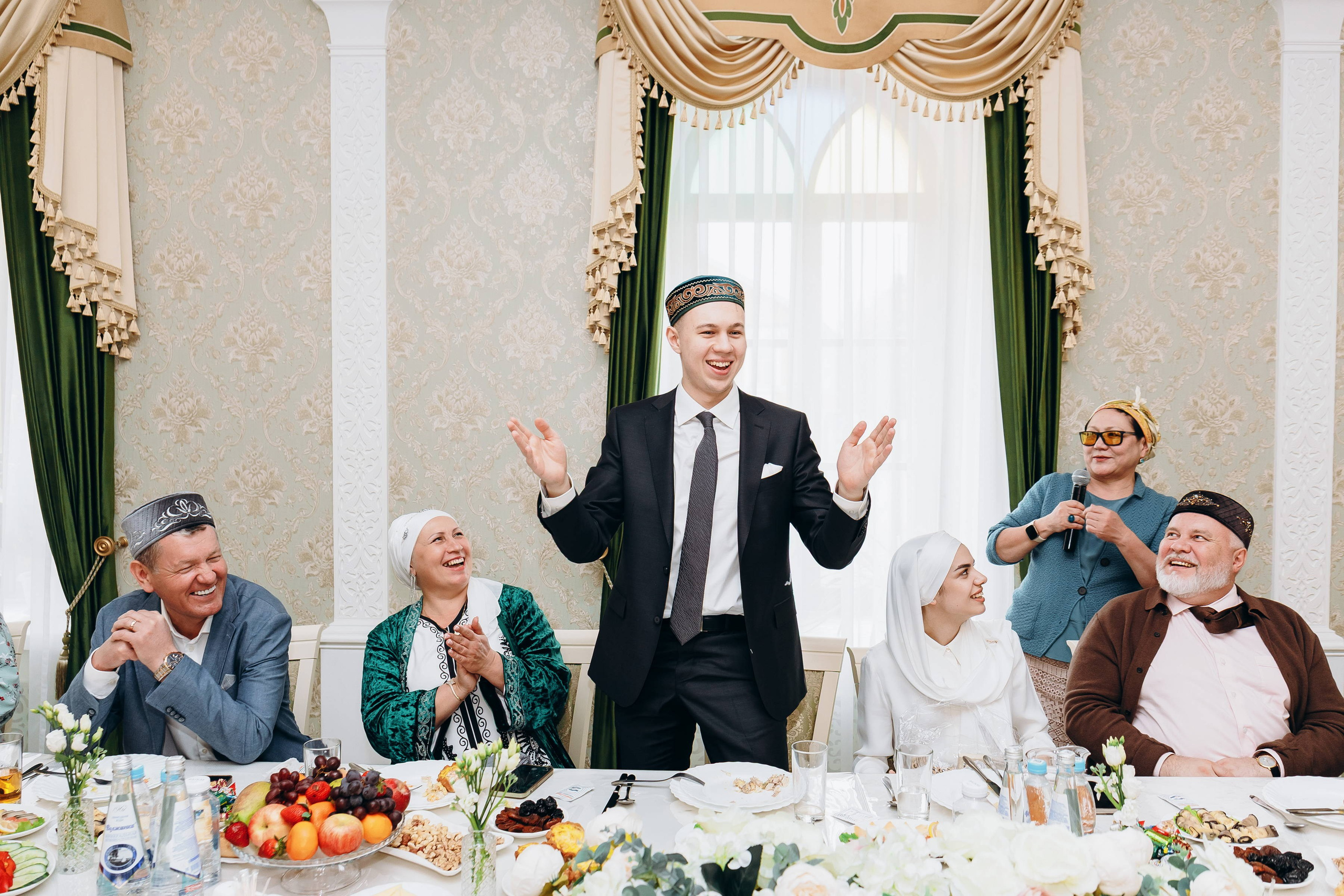 банкет на никах в мечети Марджани