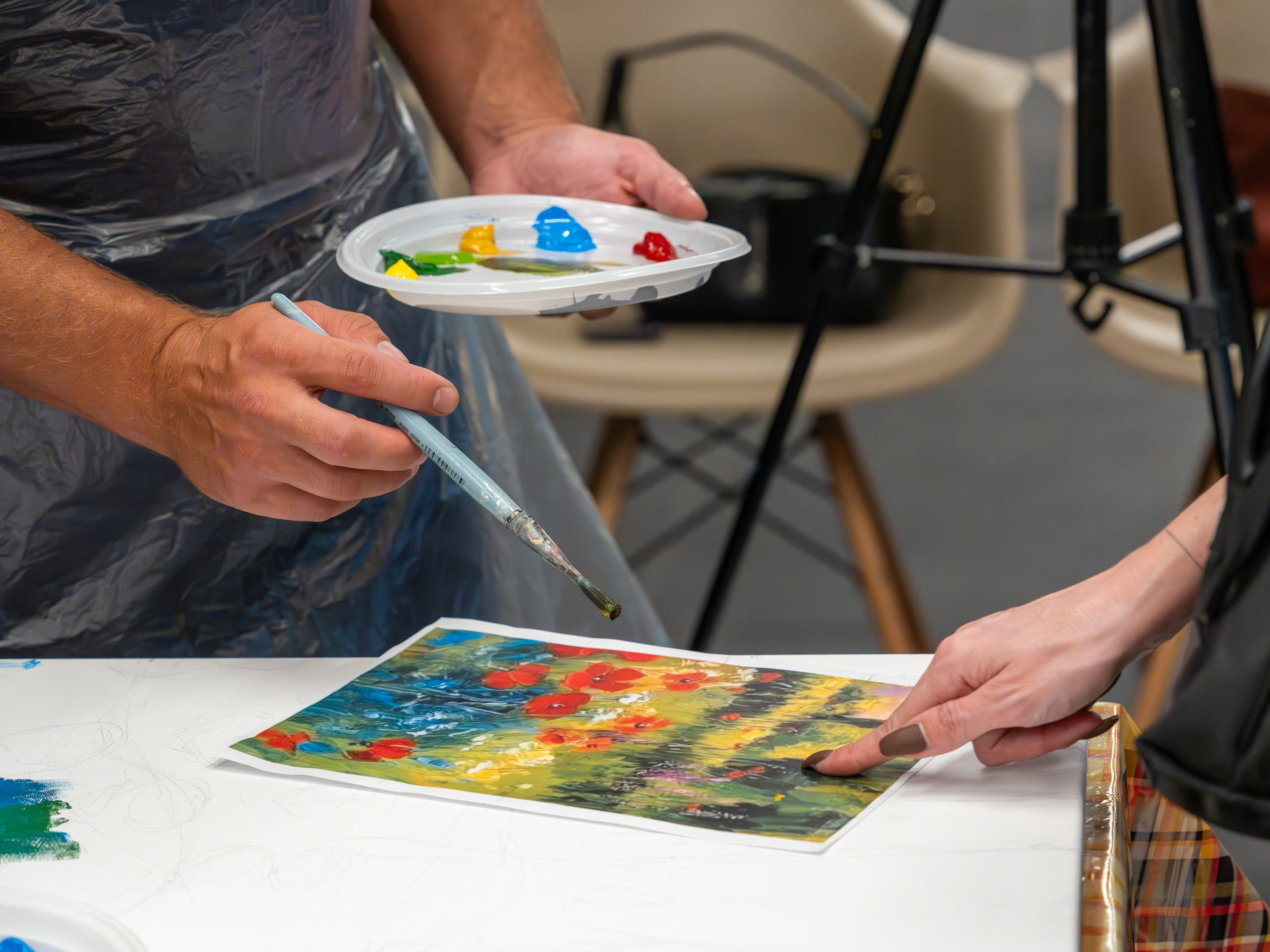 MICE мероприятие — мастер класс по акварели. Репортажный фотограф в Красной Поляне и Сочи Павлюченко Екатерина