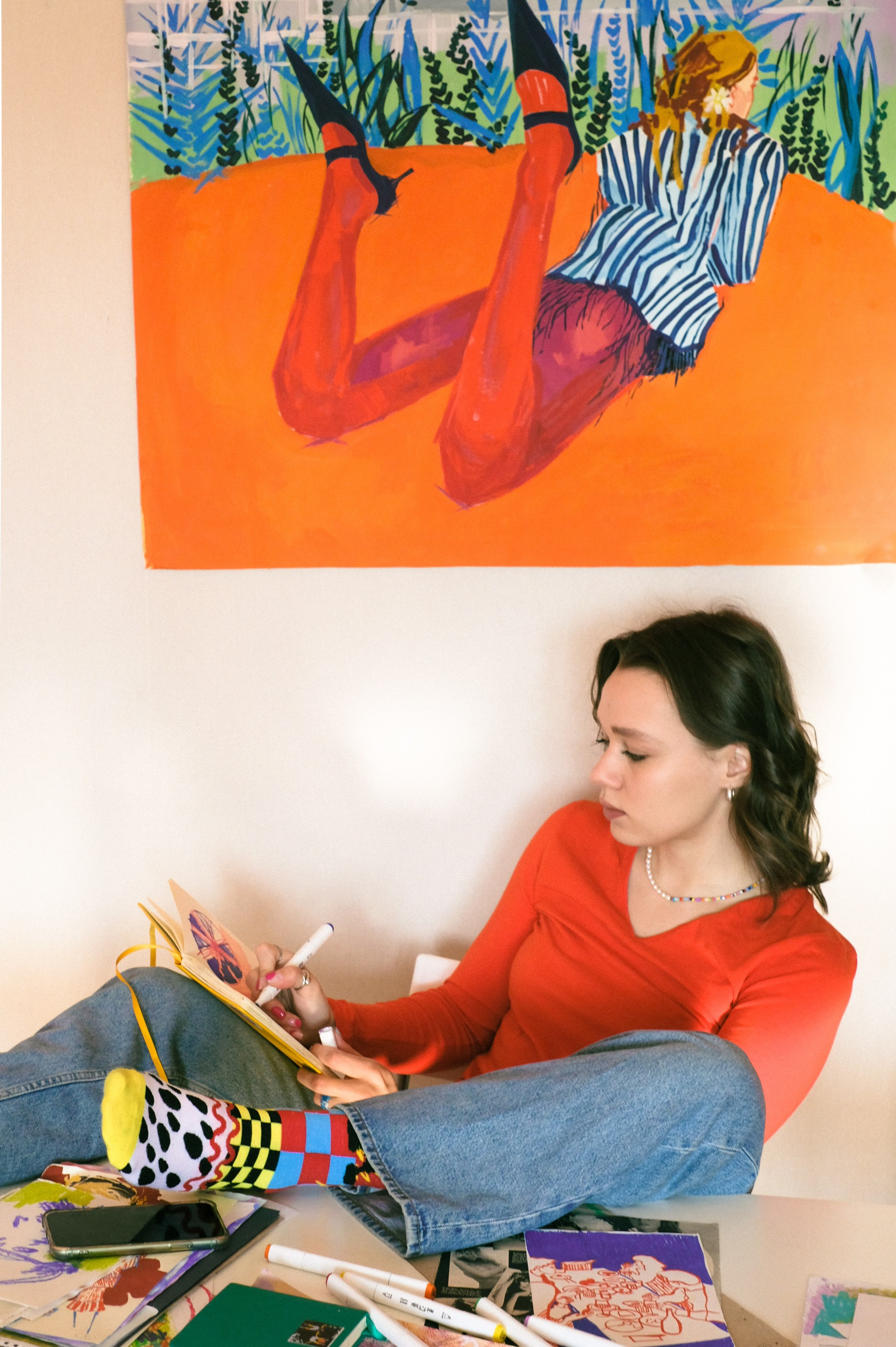 Съемка в квартире художницы. Фотограф Полина Гольдис