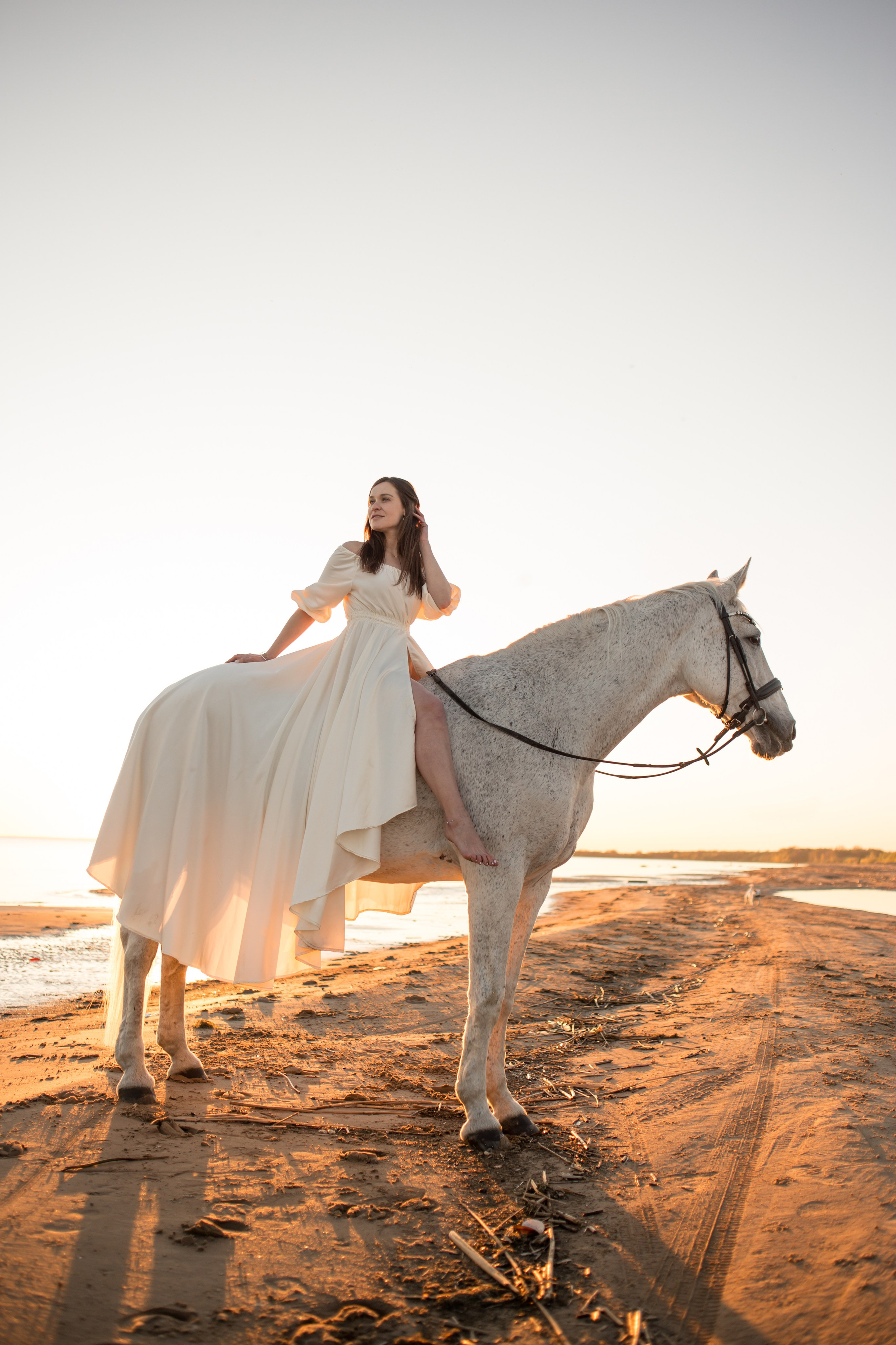Фотосессия с лошадью на Финском заливе