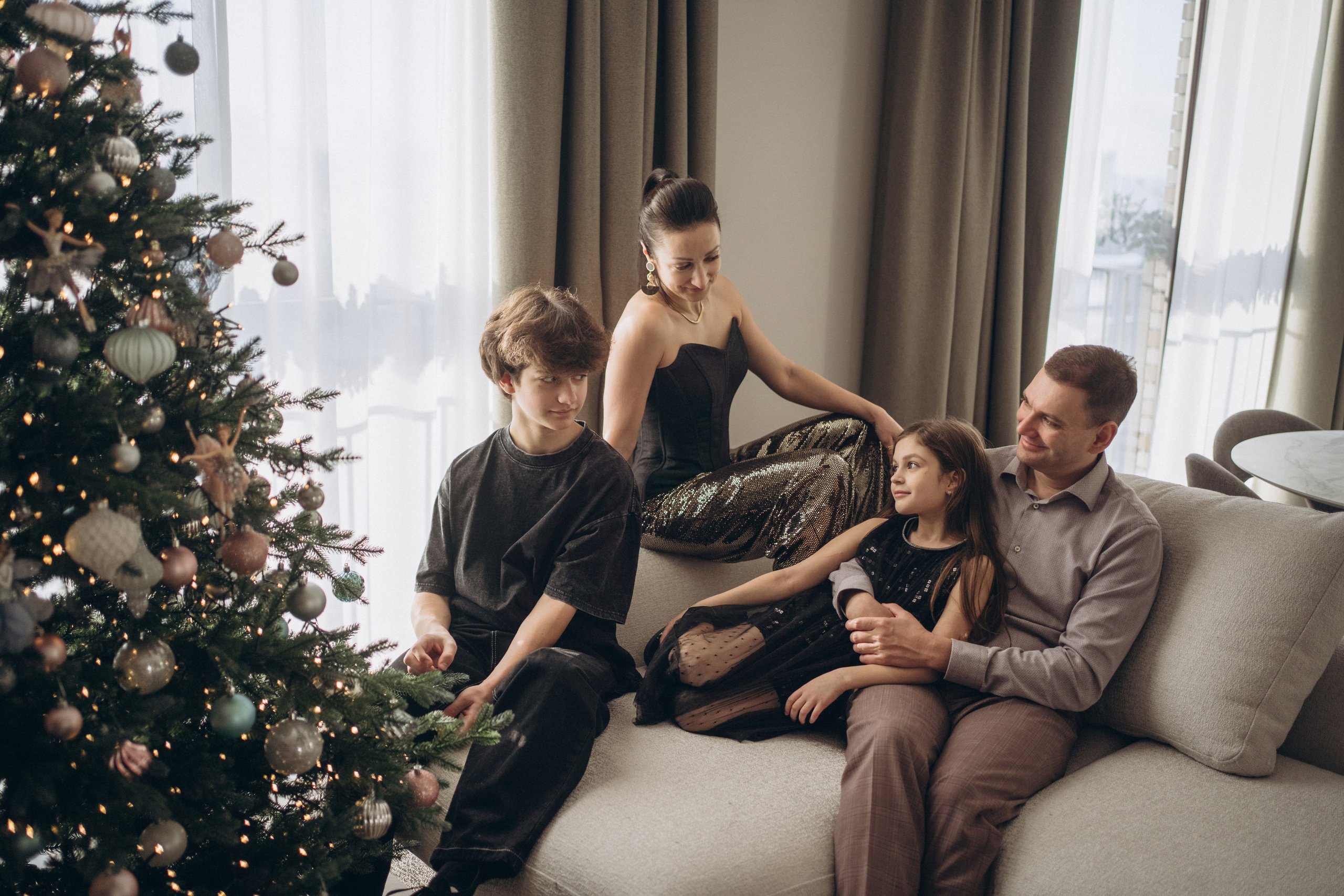 Новый год дома. Семейный фотограф, фотосессия беременности в Новосибирске Кристина Киб