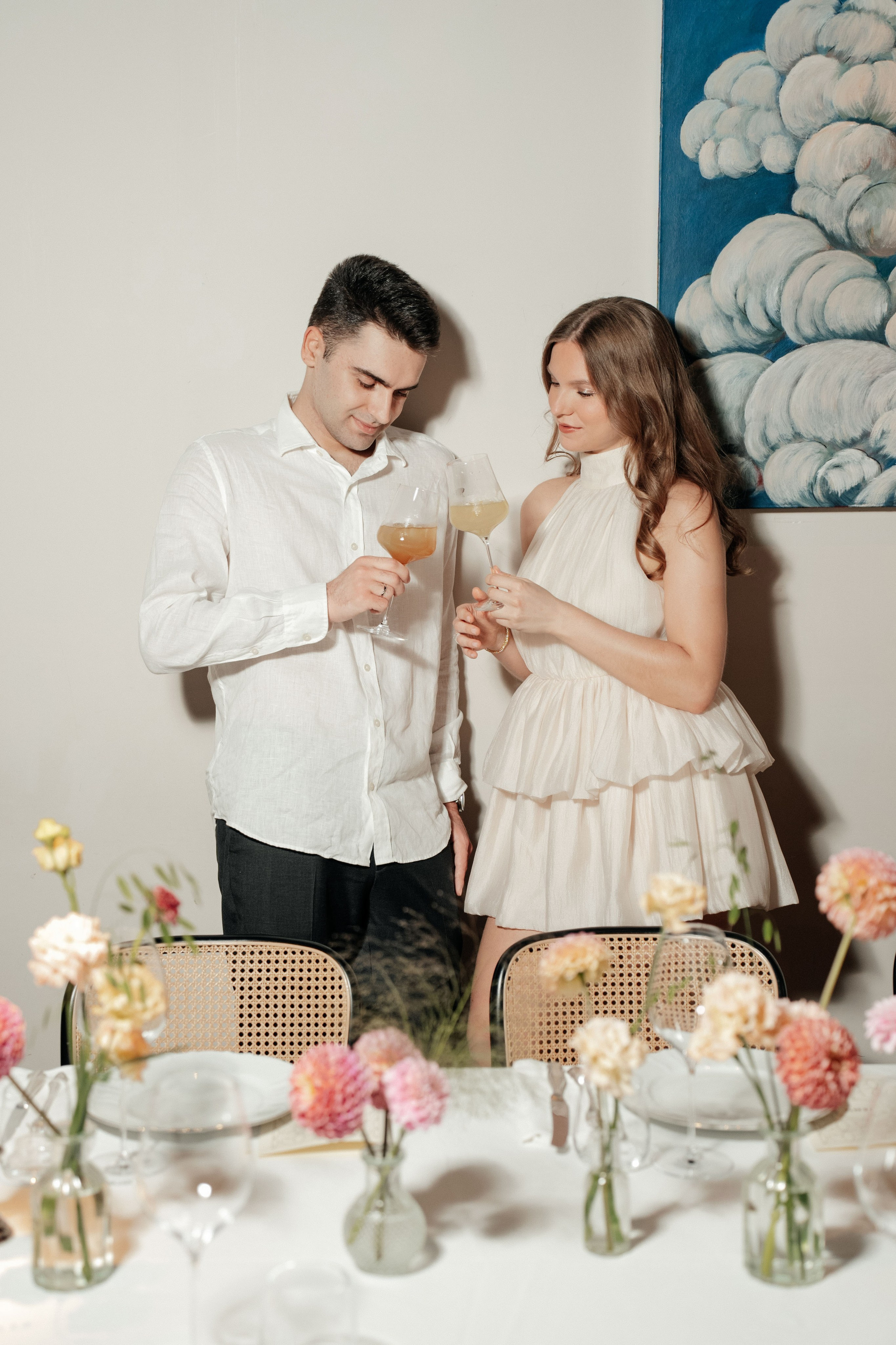 Свадебный ужин в кругу друзей/ ресторан Мина. Свадебный фотограф Москва Александра Аверкова