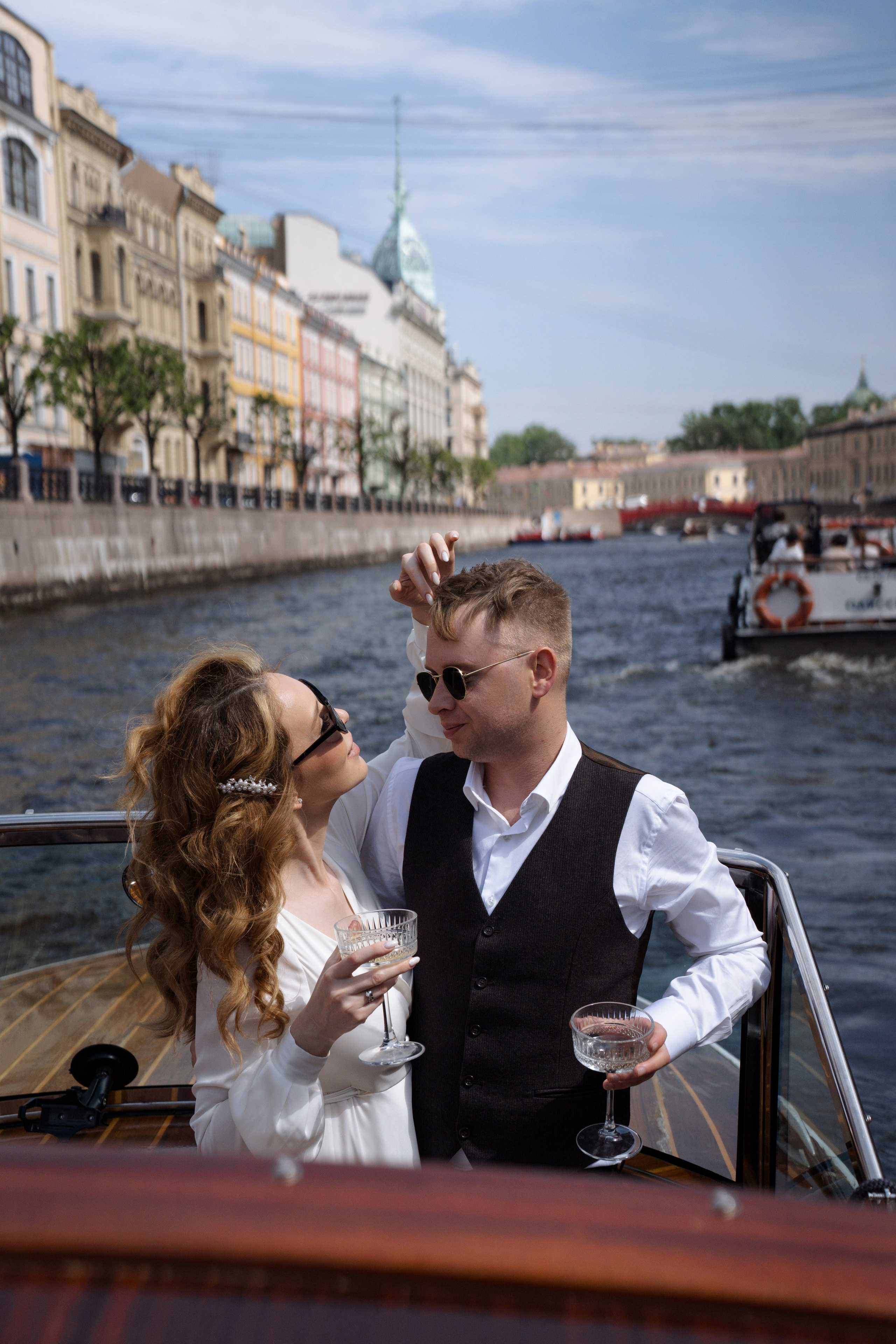 Свадьба на катере. Фотограф Оксана Шавва