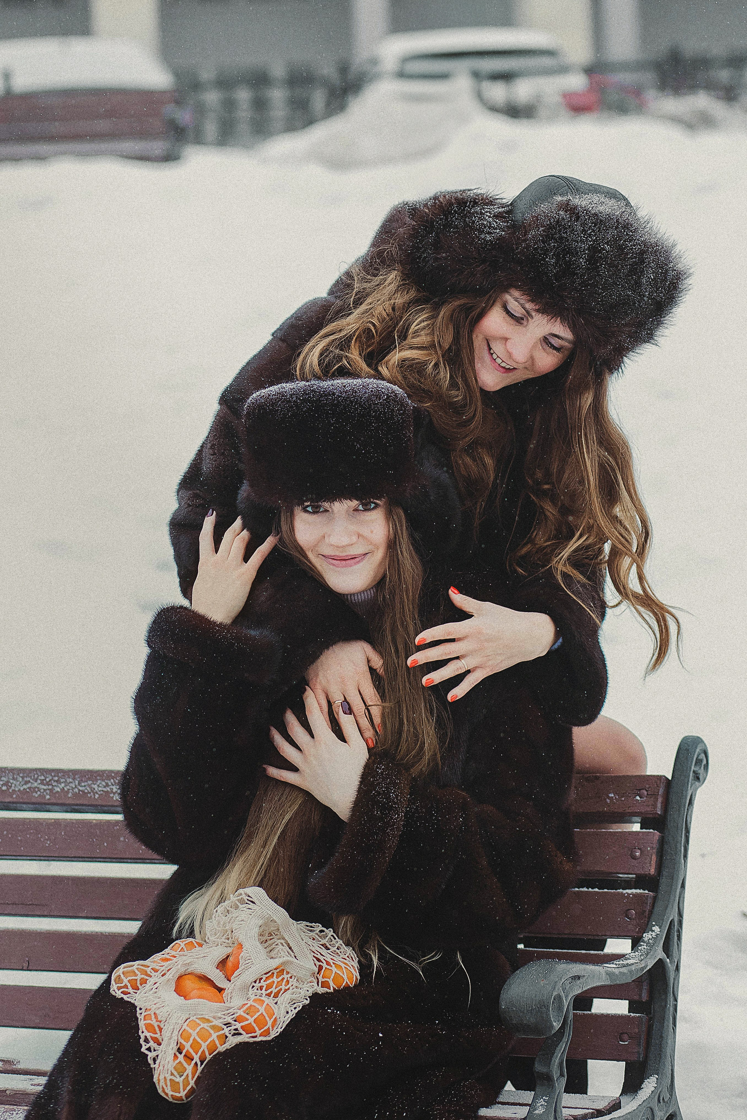 Зимняя фотосессия для девушек в стиле СССР. Фотограф в Москве и Люберцах Анна Ушакова