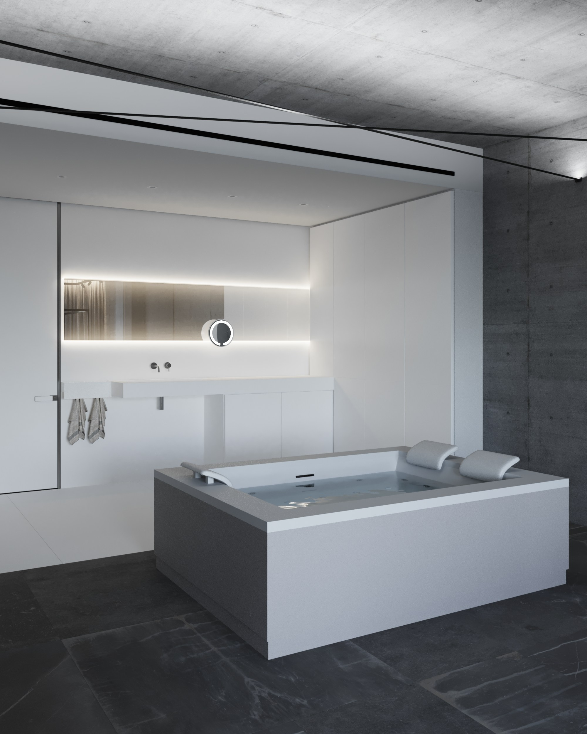 Апартаменты в небоскребе. Архитектурные интерьеры