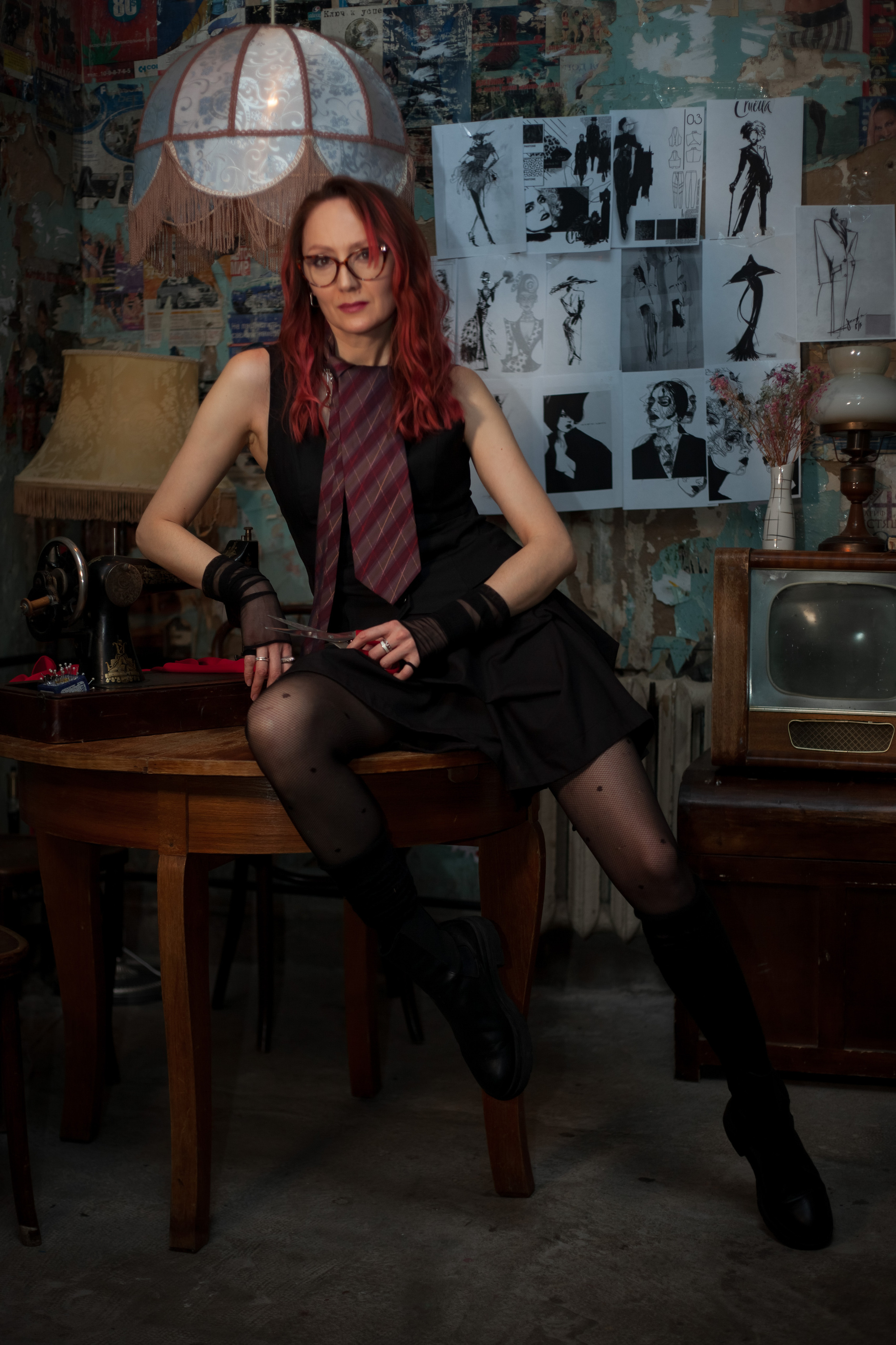 Репортаж Fashion Network Party в стиле Круэлла де Виль