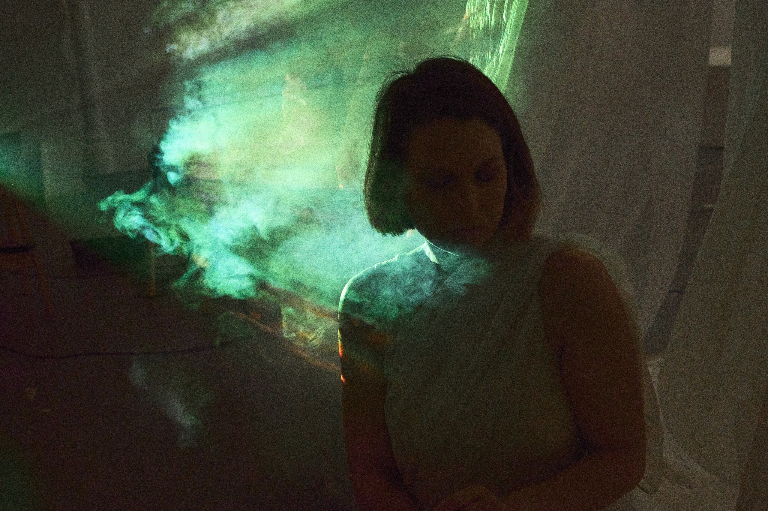 Фотосессия Ксении с проектором