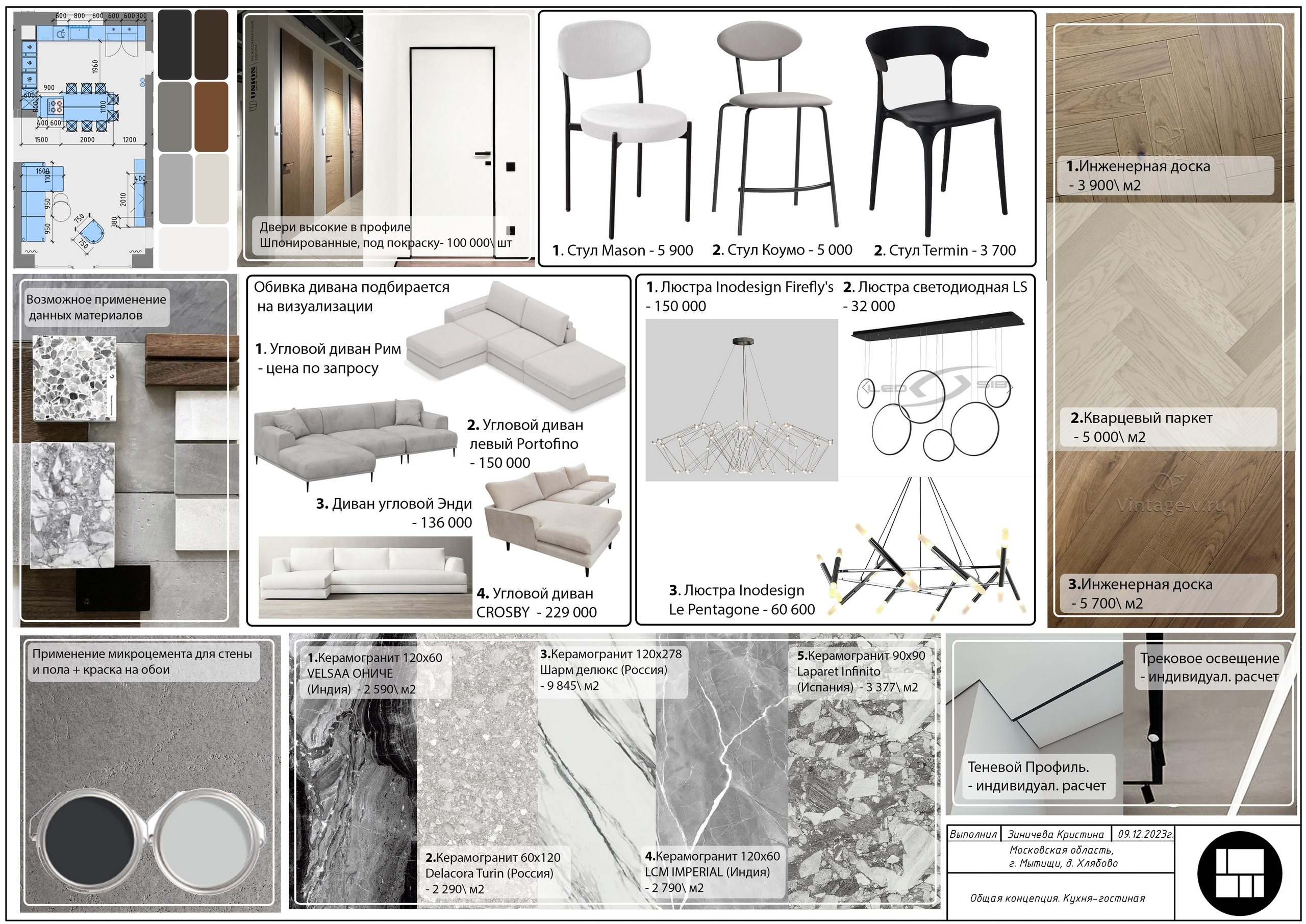 Холл, кухня-гостиная. Главная