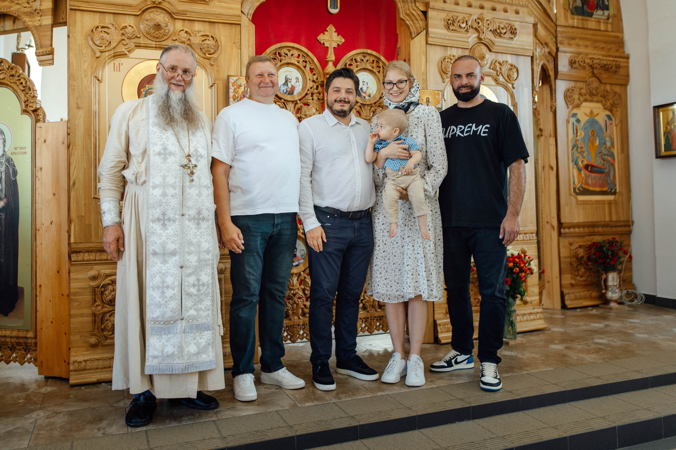 Крещение Энвера (Михаила), д. Колядищи, храм Успения Пр. Богородицы, август 2025