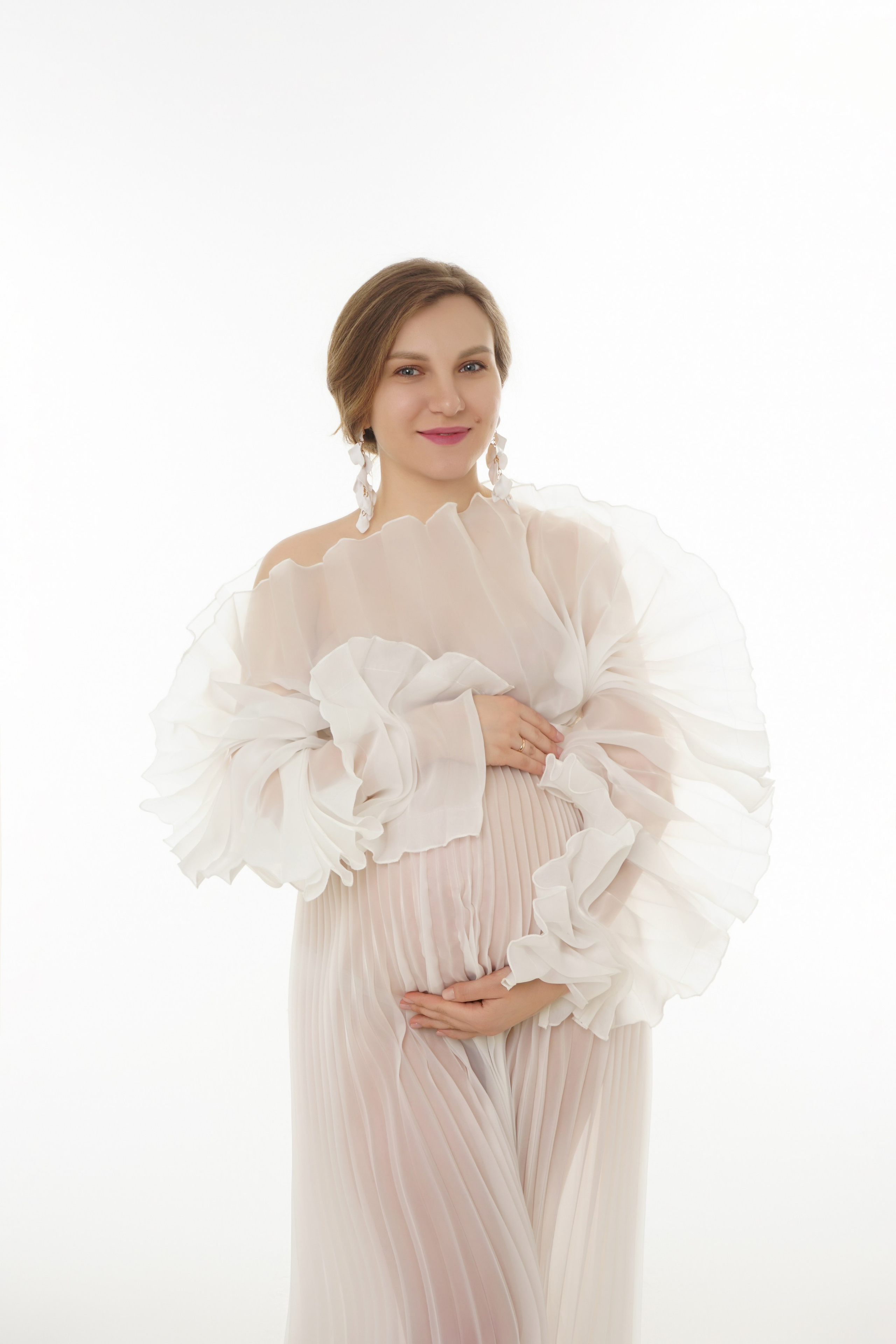 Съёмка беременности в моей фотостудии «НЕБО». Женский фотограф в Химках Алёна Ленёва