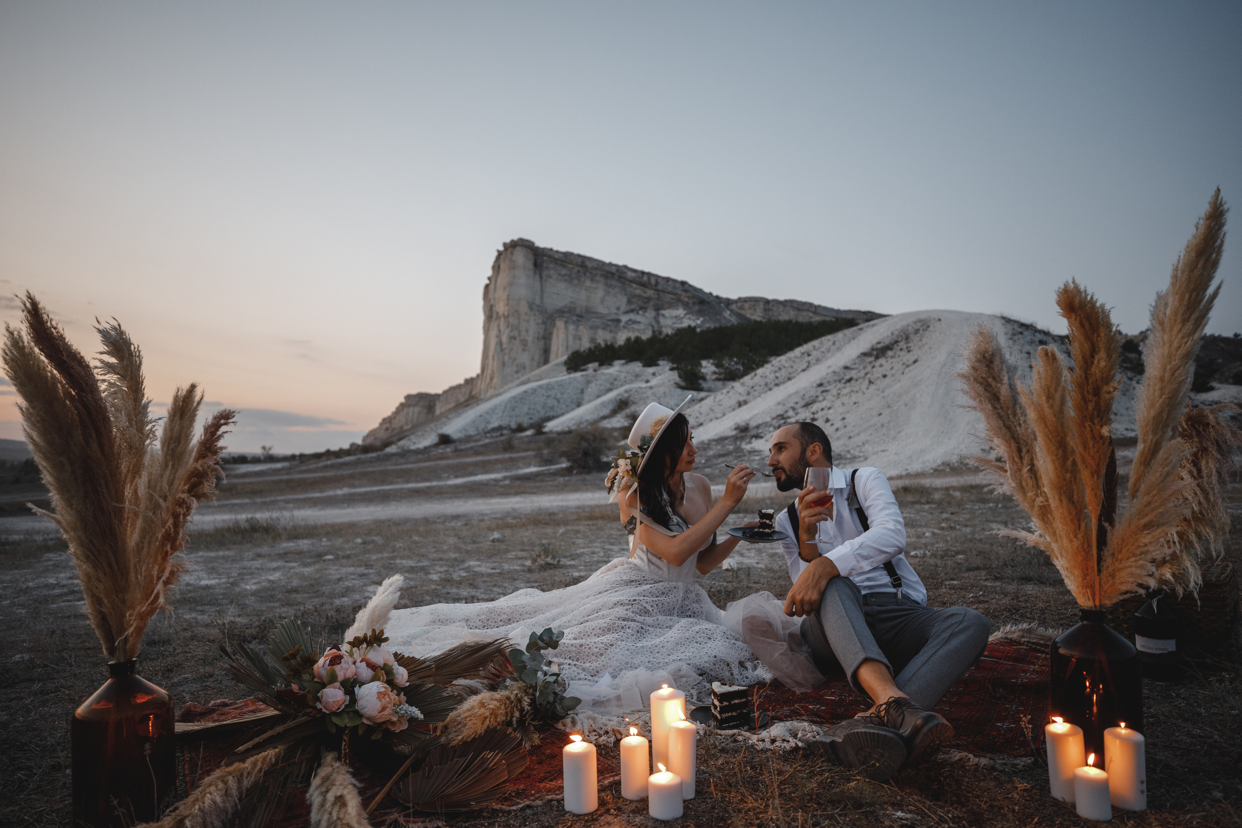 Стильная Бохо съёмка у Белой скалы. Свадебный фотограф в Крыму и Севастополе — Белов Виталий