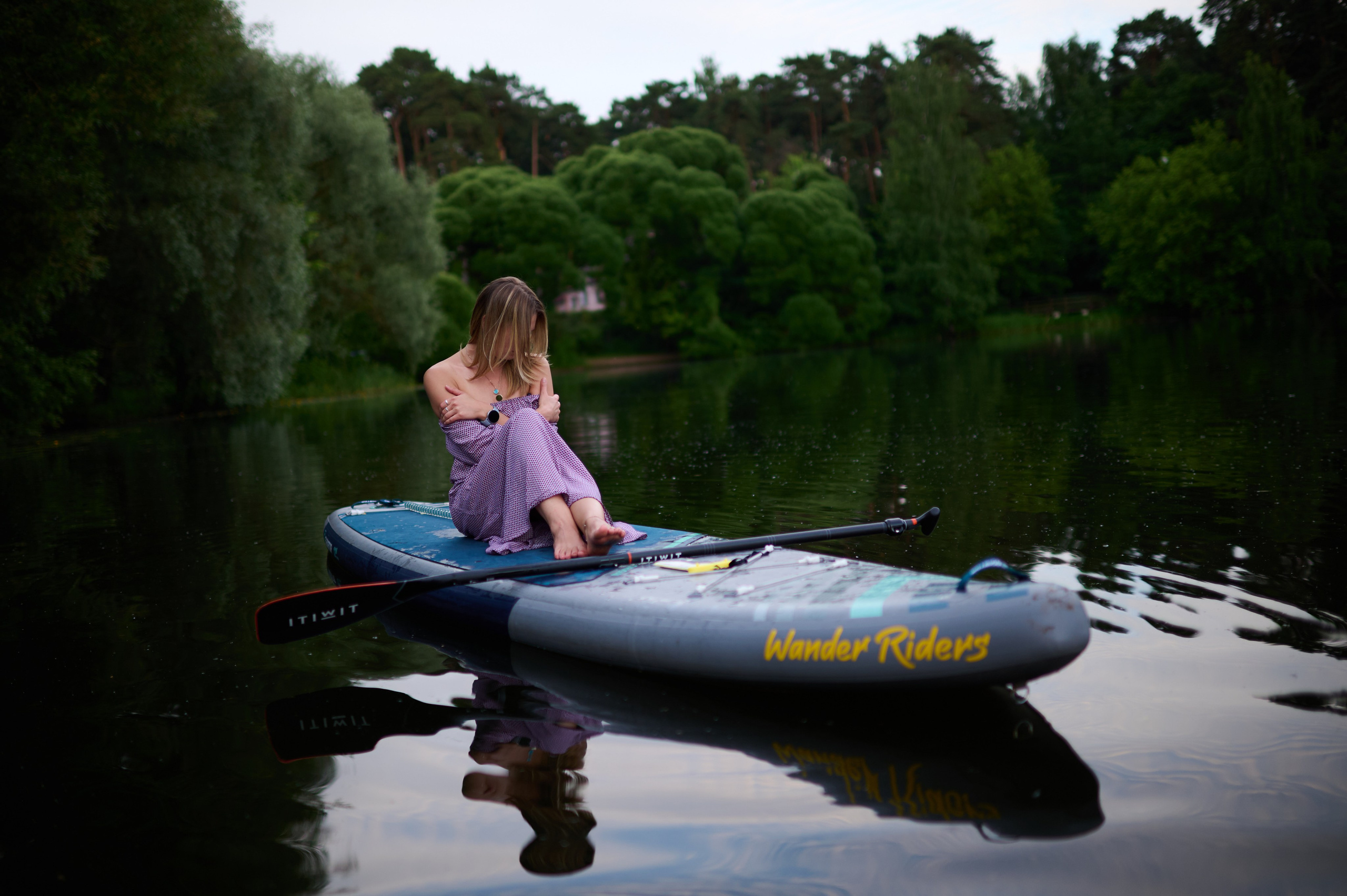 Катя. Фотосъемки на сапах, Москва. Сплавы на сапах