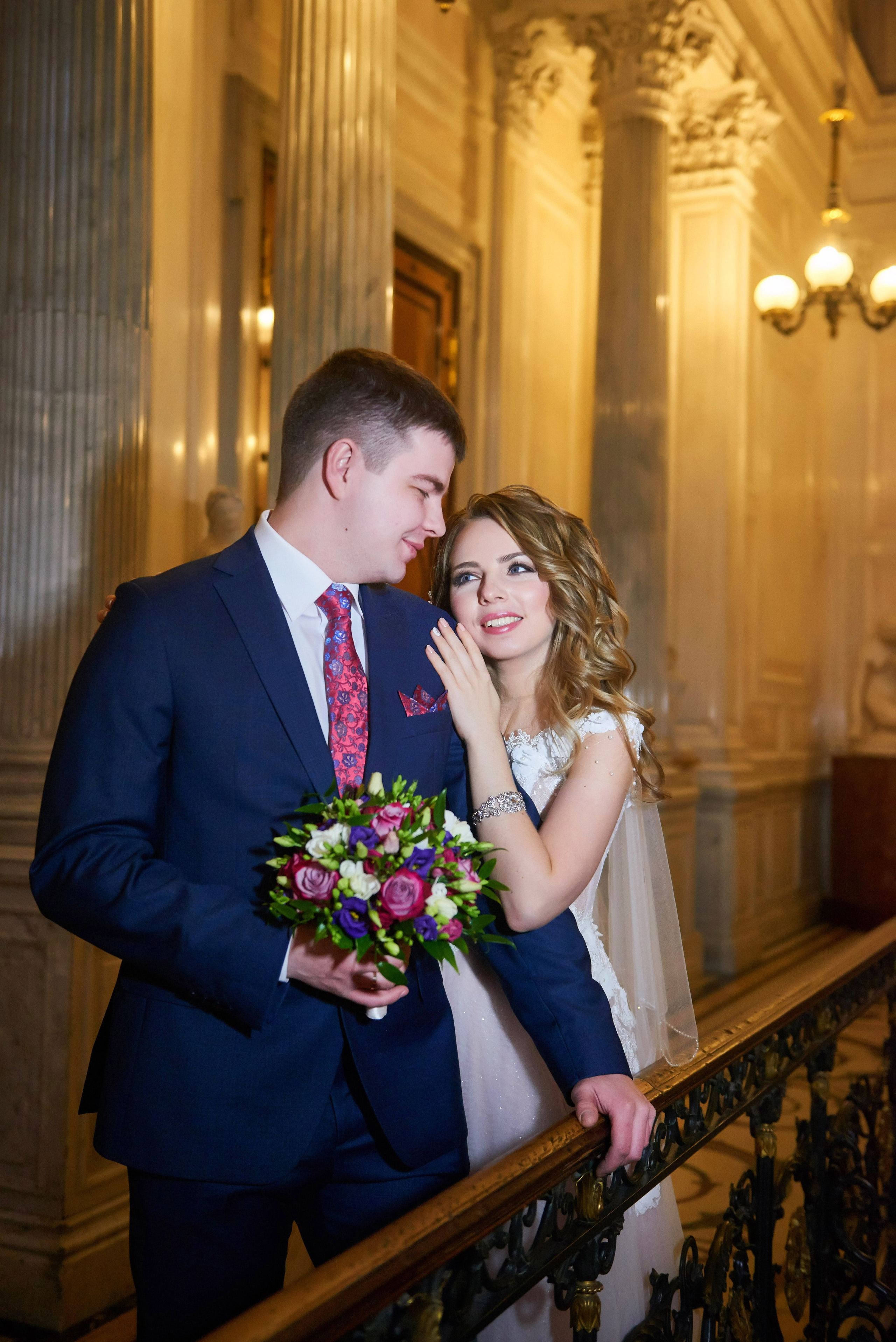 Елена и Иван (зимняя свадебная прогулка у Михайловского замка и фотосессия в Эрмитаже). Портретный, семейный и свадебный фотограф в Санкт-Петербурге и в Пушкине Ширяев Денис