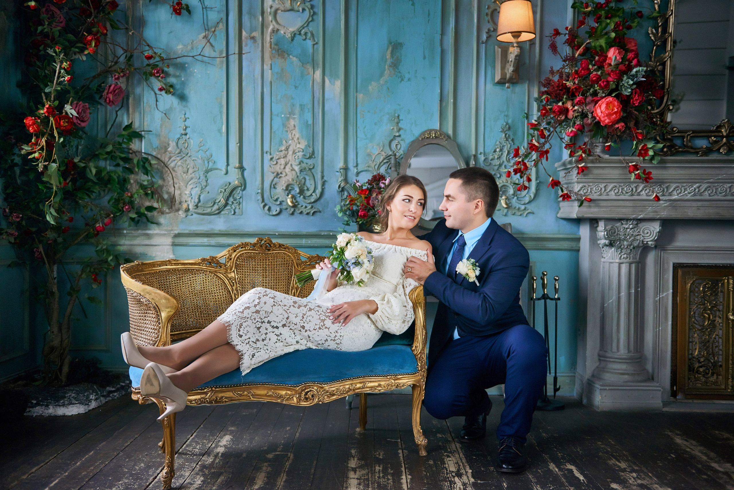 Свадебная фотосессия в студии. Портретный, семейный и свадебный фотограф в Санкт-Петербурге и в Пушкине Ширяев Денис