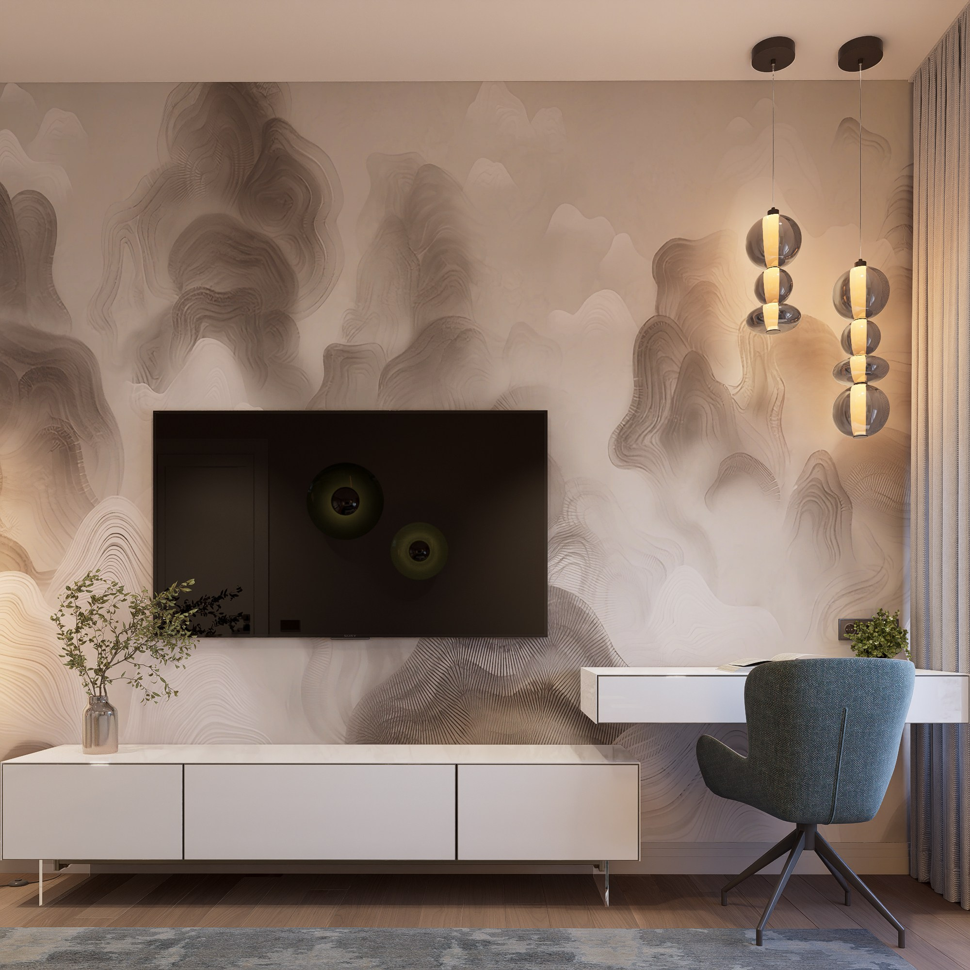 Фьерд 2-х комнатный. Архитектурно-дизайнерское бюро ROOMS