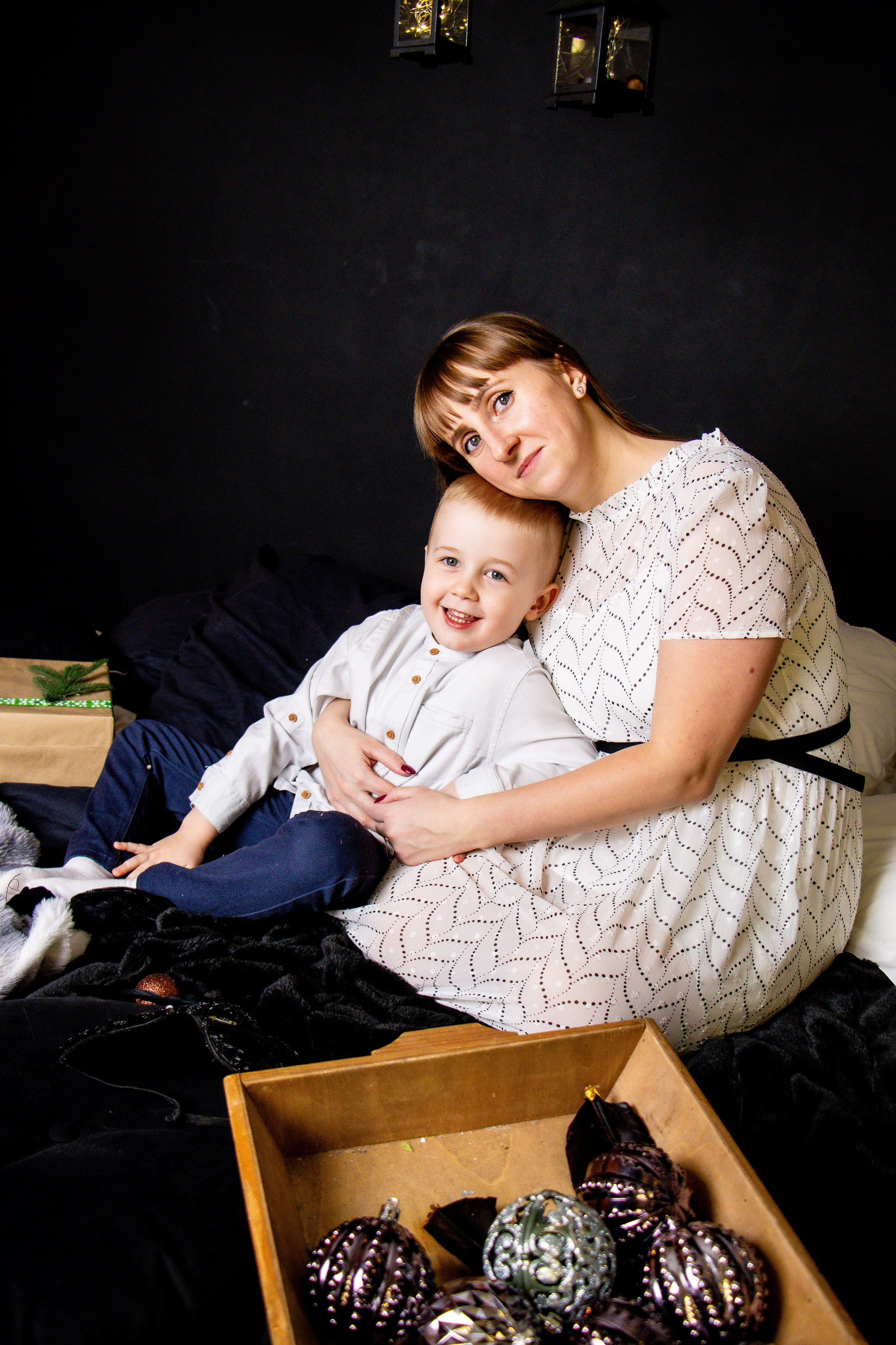Новогодняя съёмка мама+сын. Фотограф Татьяна Матрос