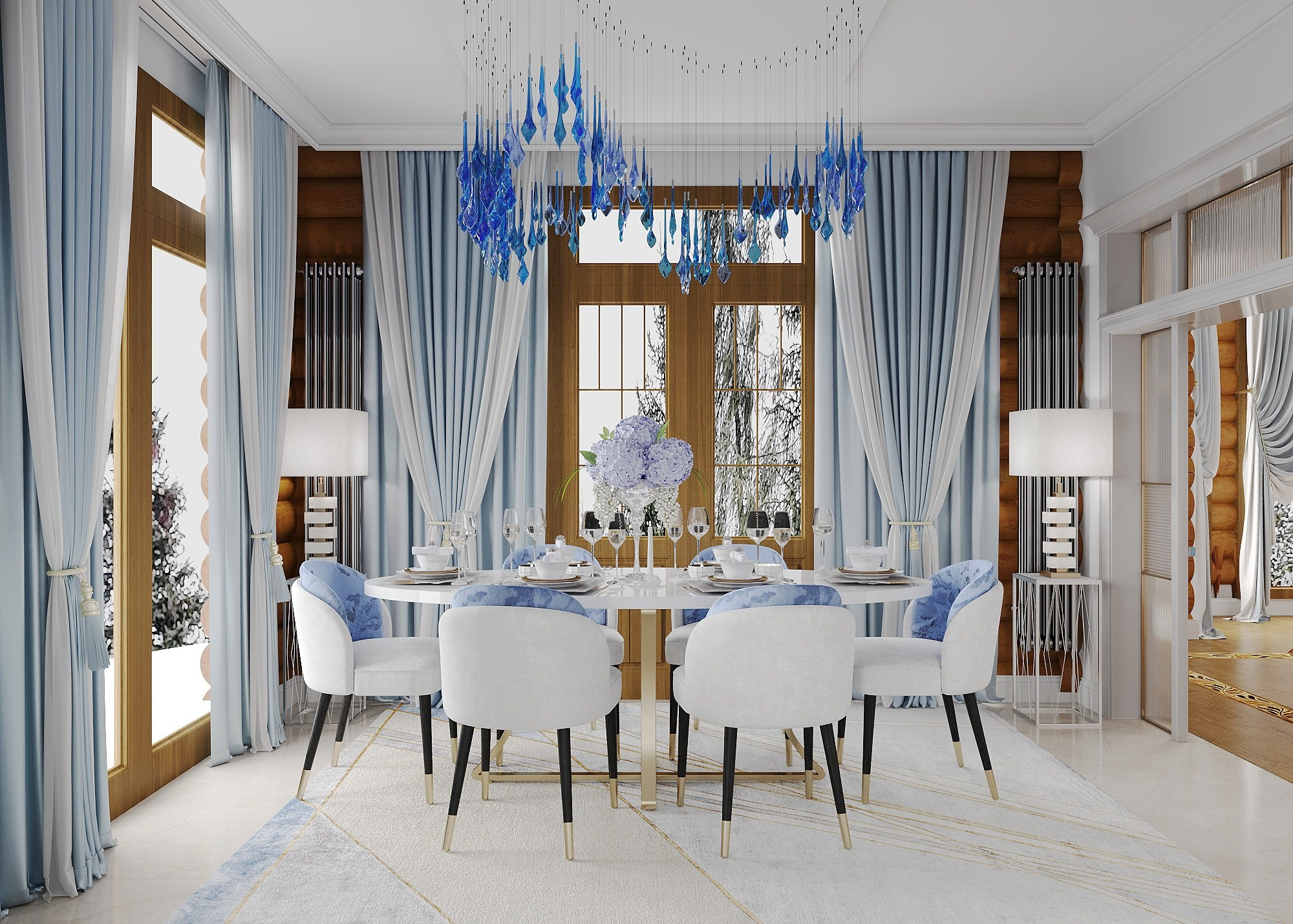 CASA A NIKOLINO - 3, MOSCA. Irina Balykina — Interior 3D Visualisation