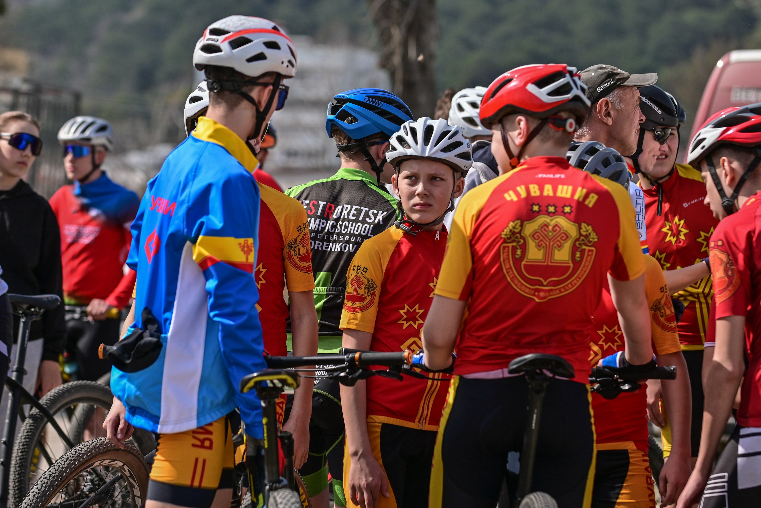 Маунтинбайк, кросс-кантри в Архипо-Осиповке 16 марта 2025. Спортивный фотограф, фотожурналист Павел Ларькин