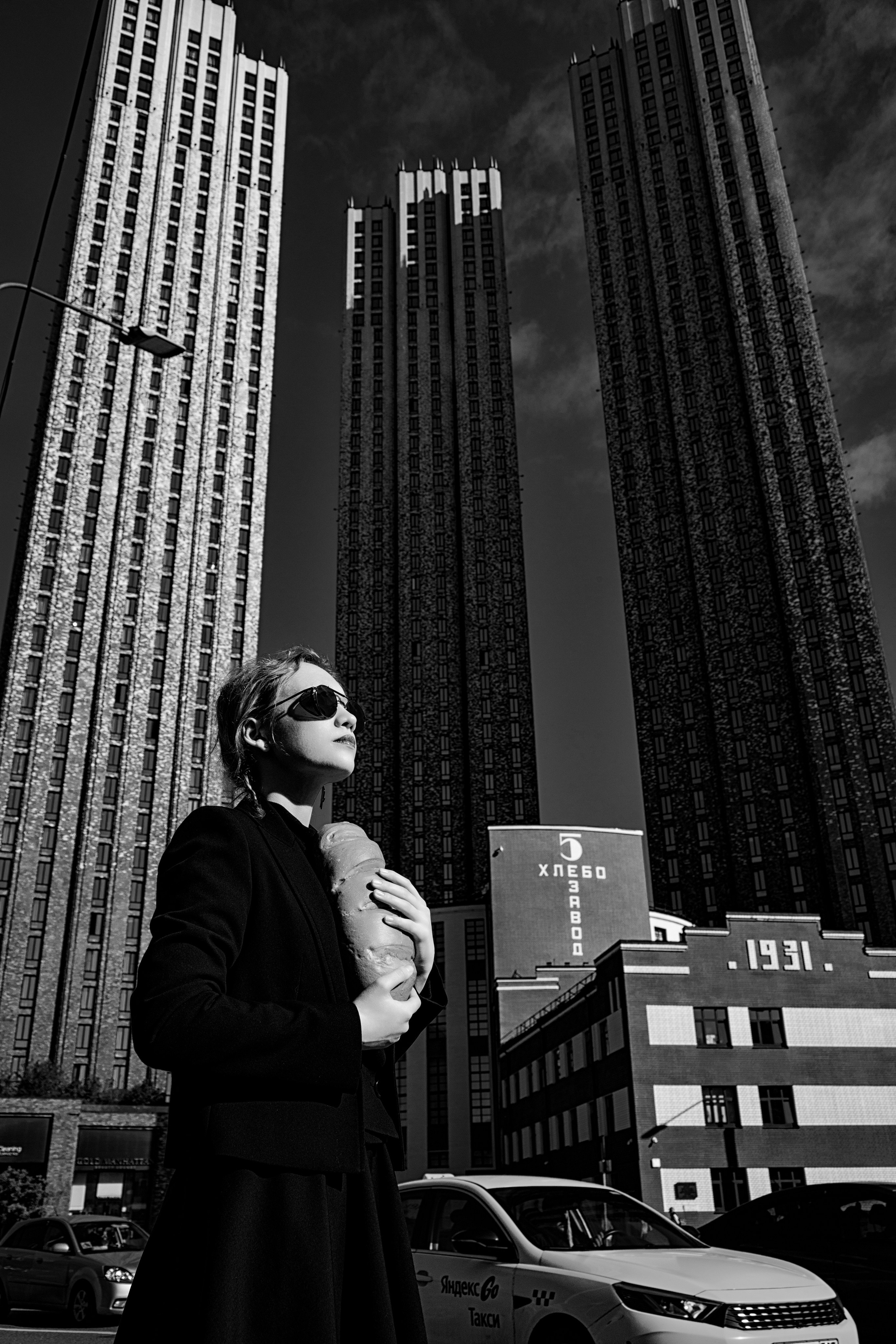 Стильная ЧБ фотосессия в Москве для Катюши. Семейный ФОТОГРАФ в Москве Елена Конд