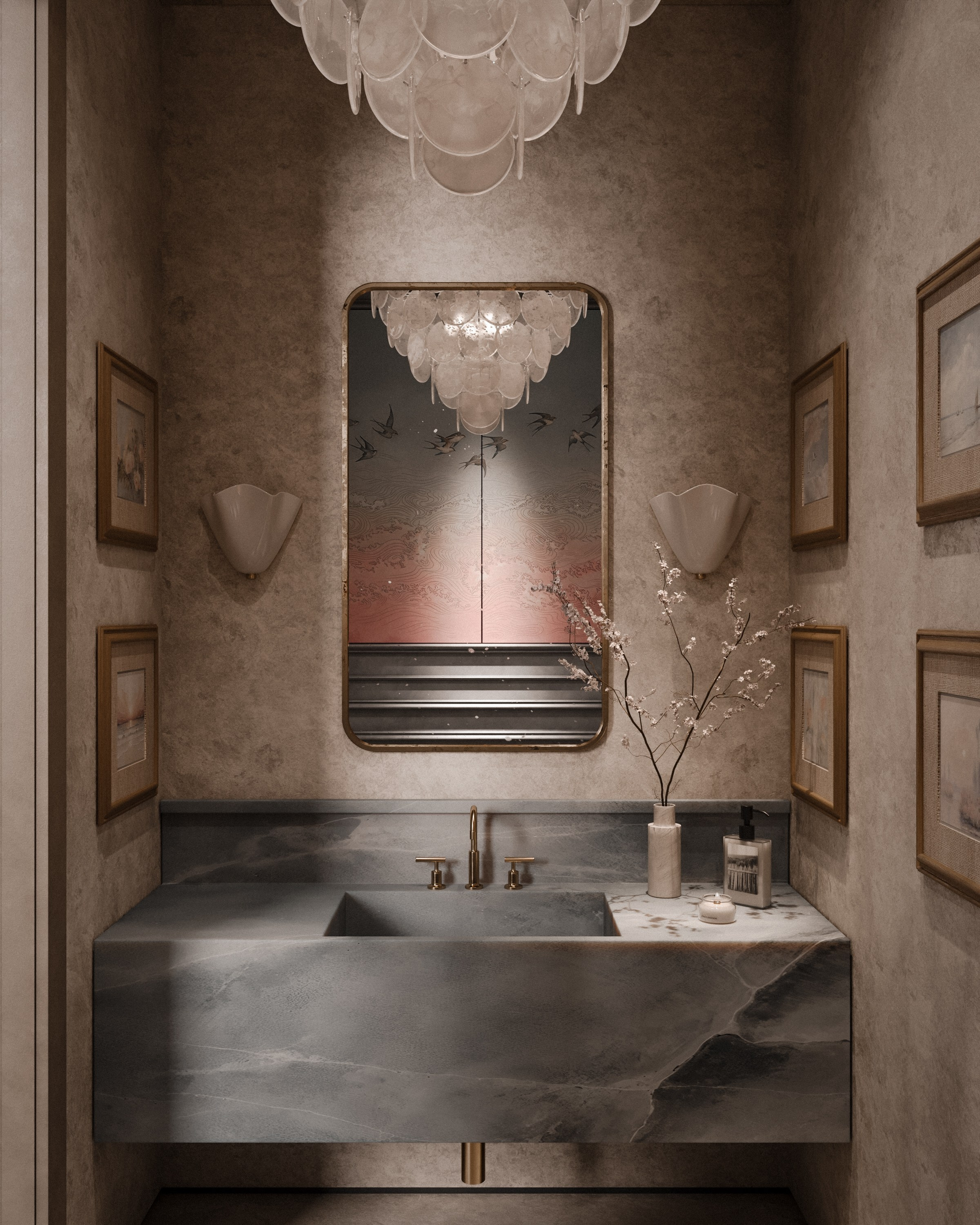 Vintage bathroom. 3D визуализатор интерьеров