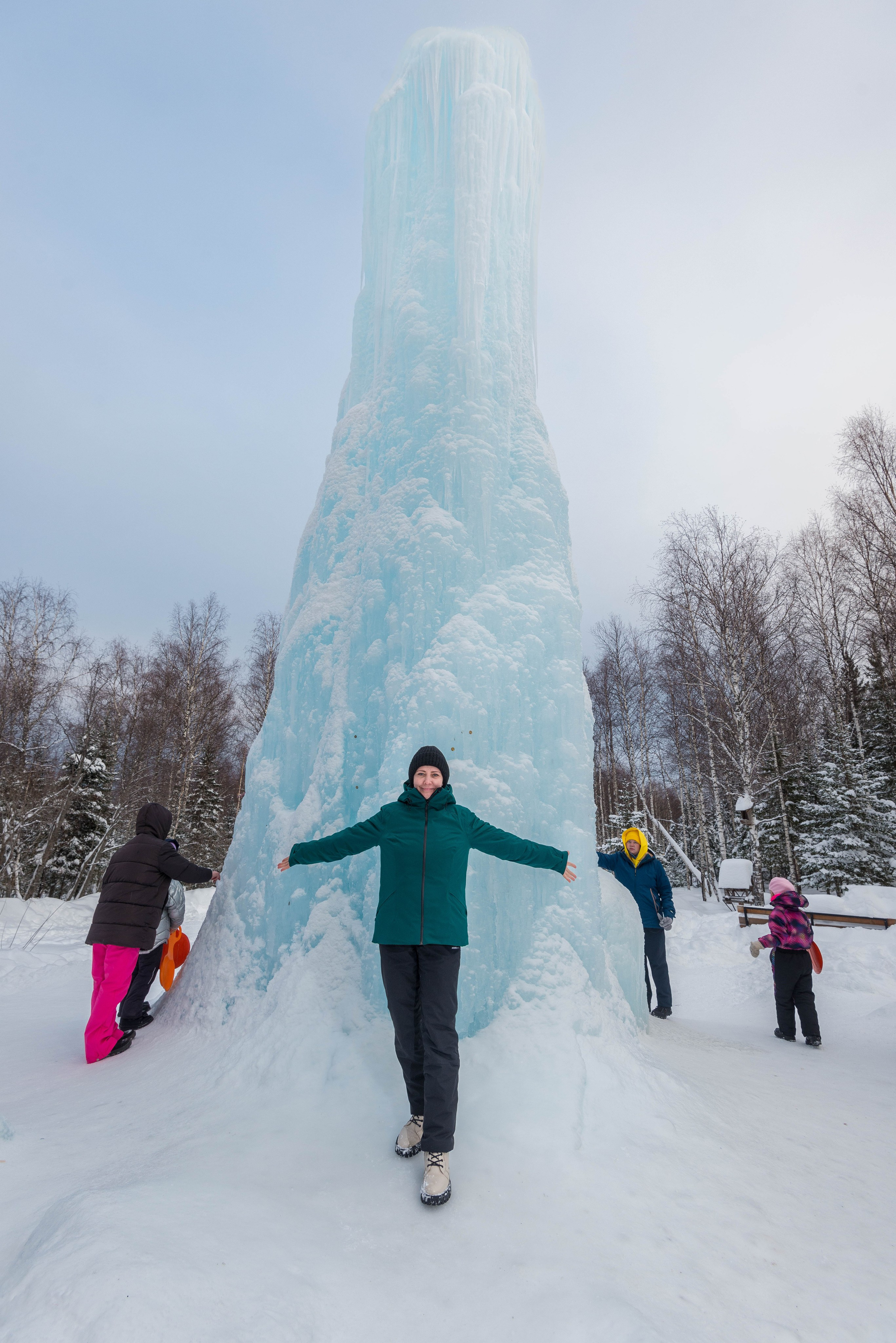 Таганай Семибратка, Парк Бажова, ледяной фонтан 06.01.2024. Свадебный фотограф на Урале Виктор Соколов