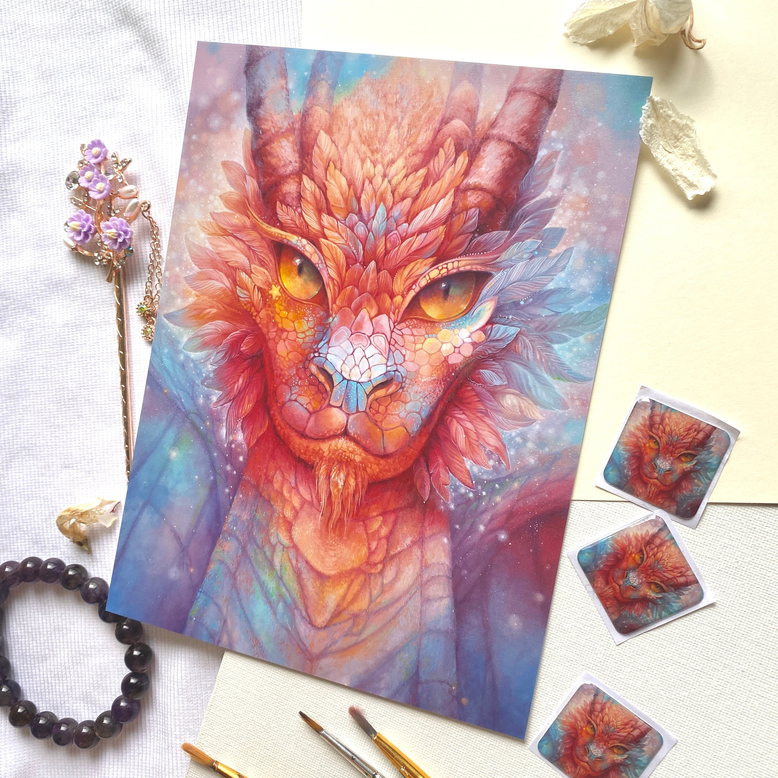 Картина с драконом