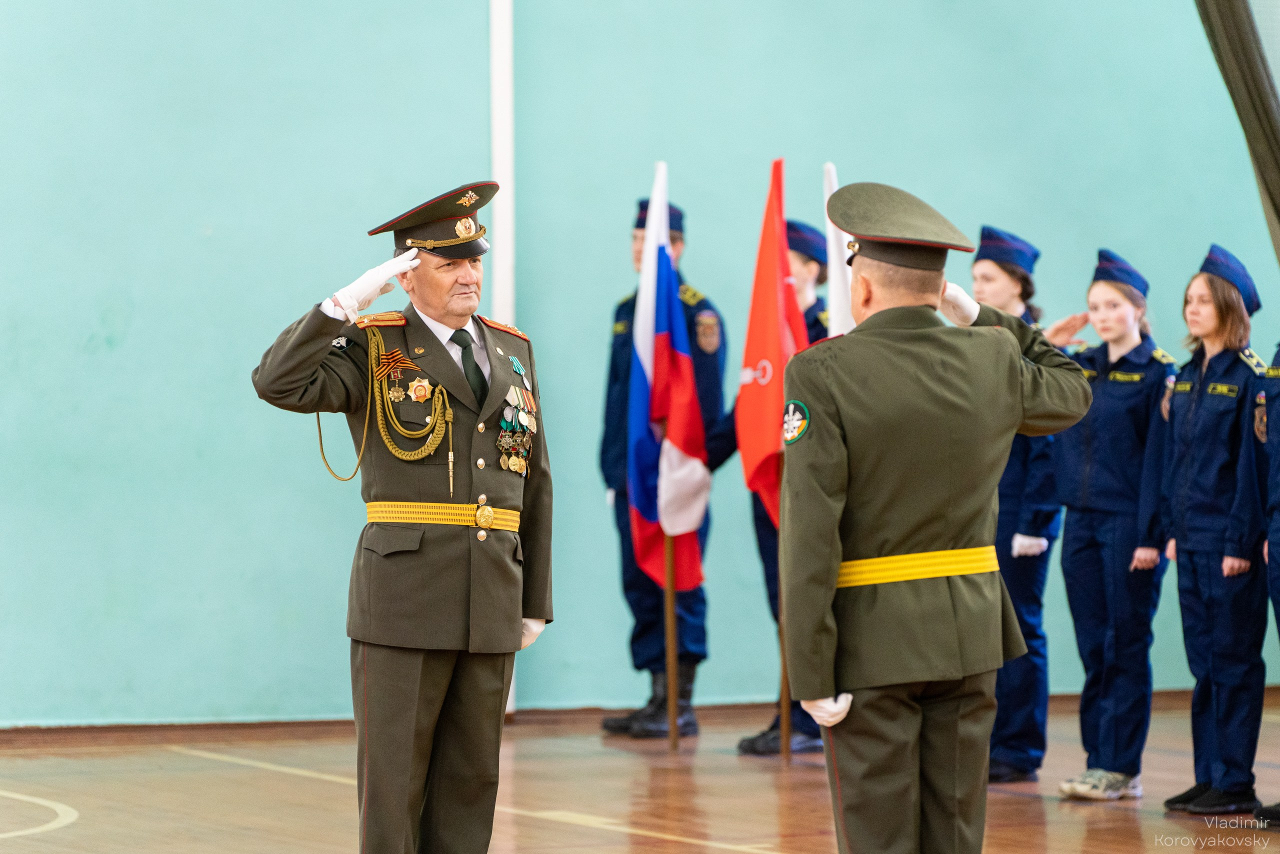 Торжественное закрытие курса военной подготовки. Фотограф Владимир Коровяковский