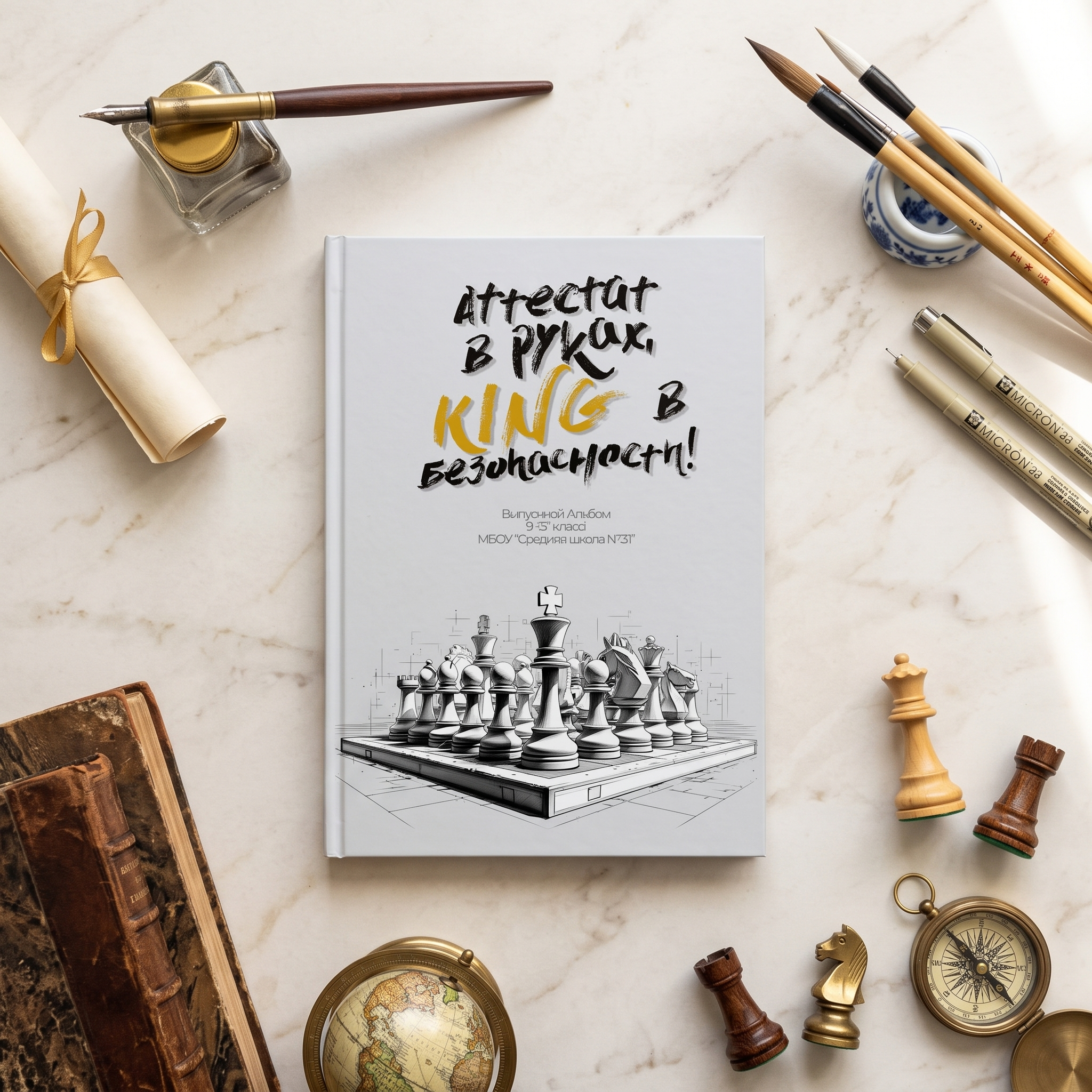 042 Chess. Дизайны, psd шаблоны школьных и выпускных альбомов и обложек