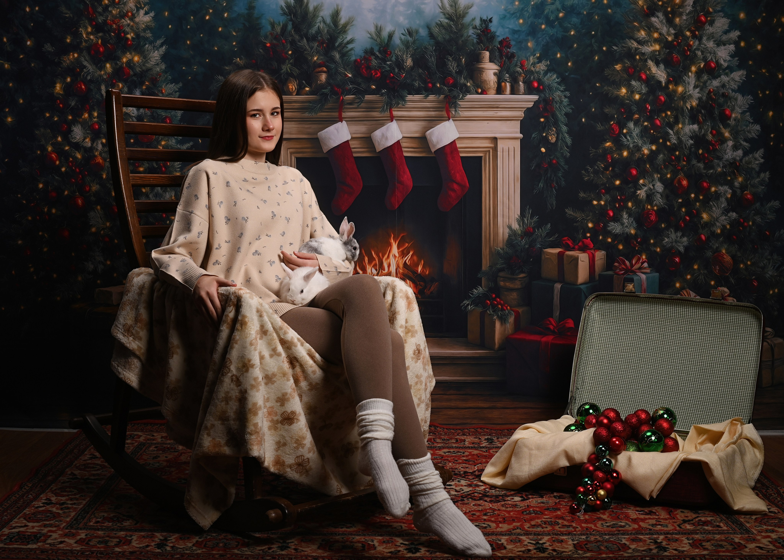 Кролик Рождество. Детский фотограф в Новокузнецке Николай Чекалин