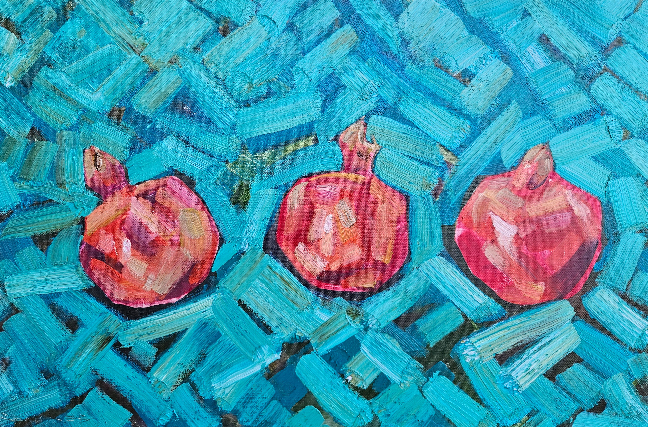 "Гранаты". 2025. Холст, масло. 40х60. Цена: 10000₽