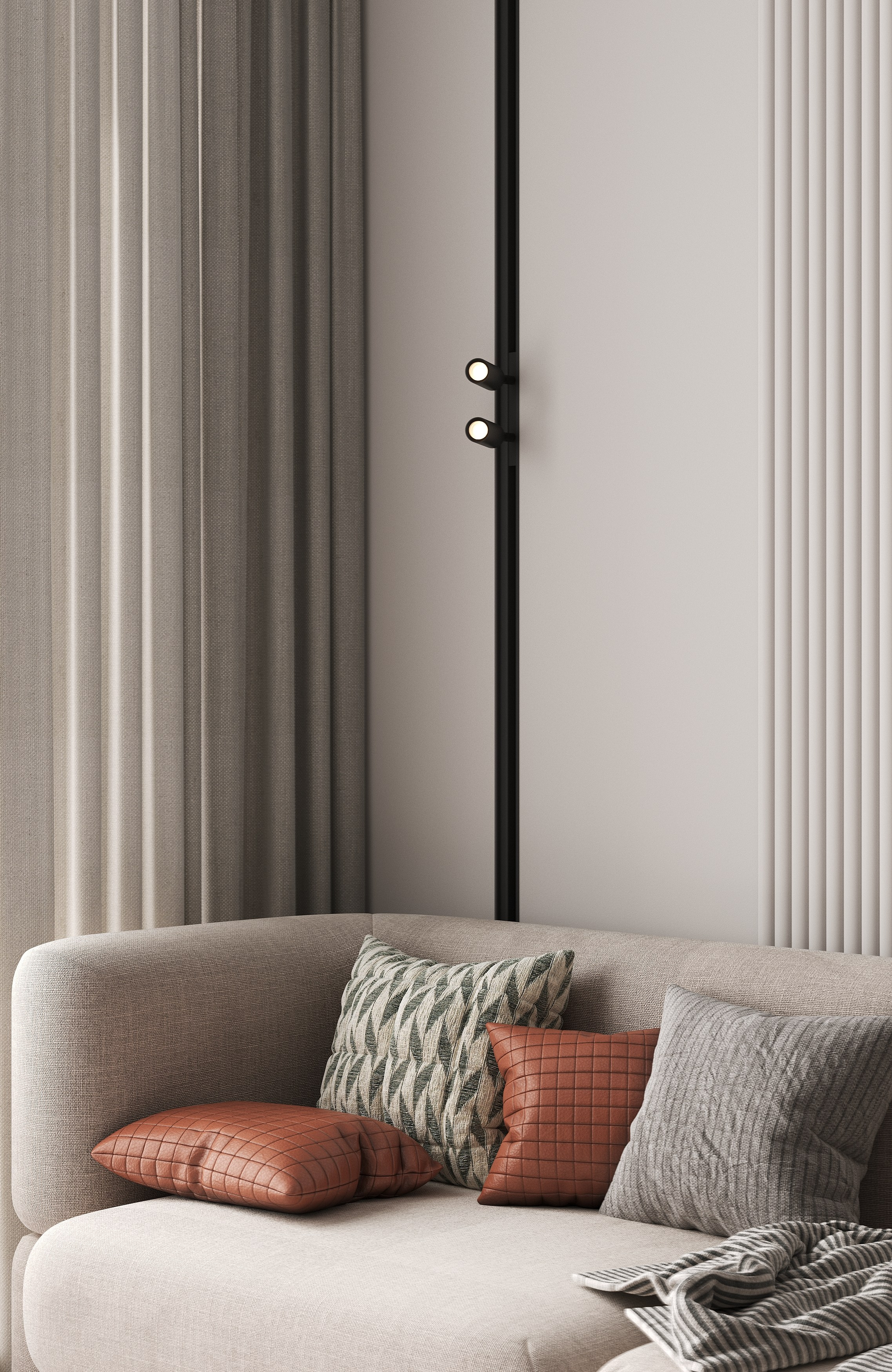 16  m² КУХНЯ-ГОСТИНАЯ. 3d визуализатор